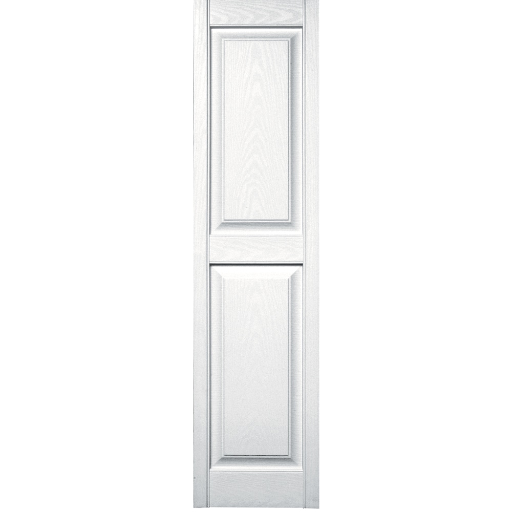 Vantage V4711459001 14.875-in W x 58.875-in H White Raised panel Exterior Shutters ( 1 -Pack )