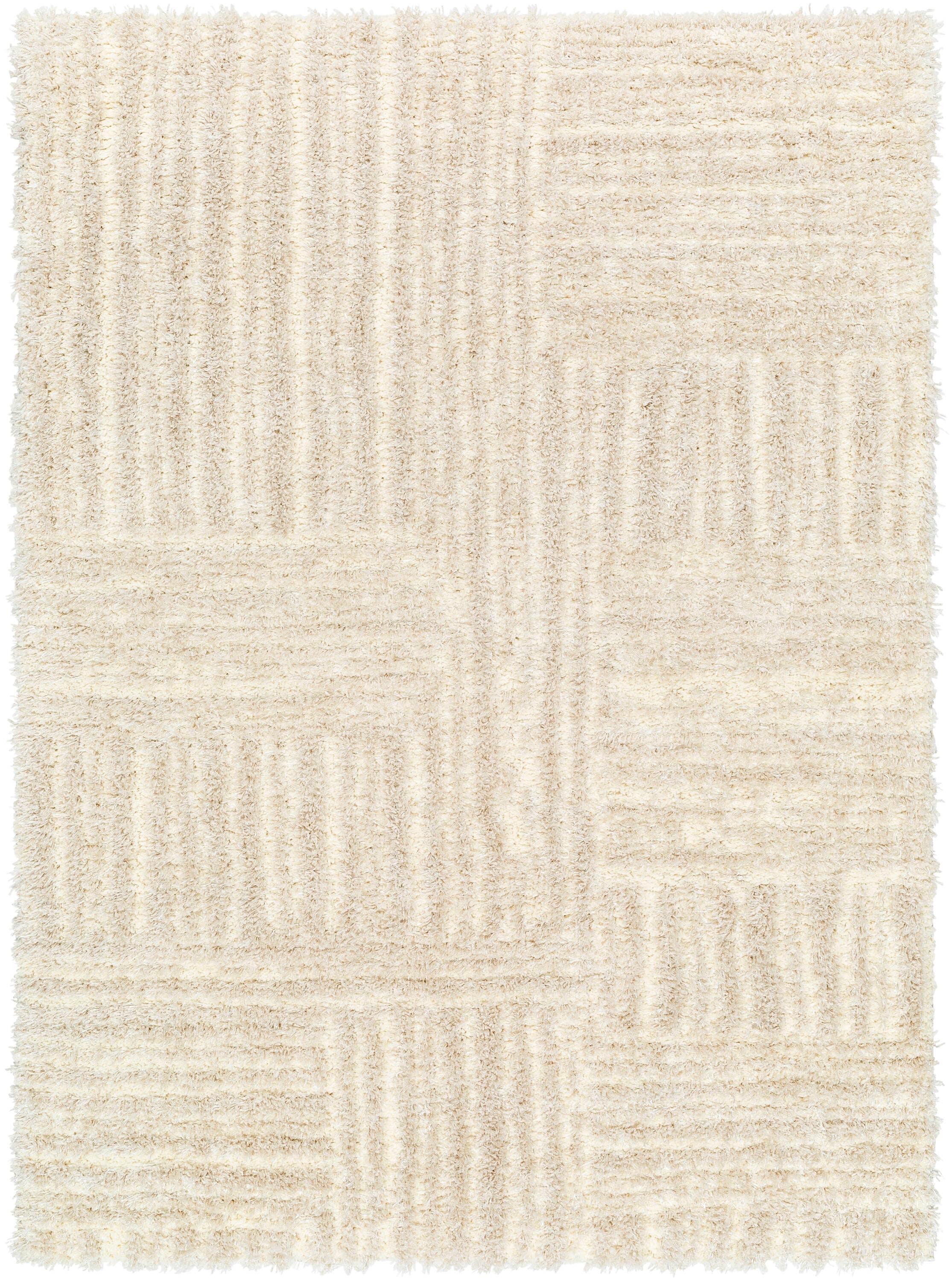 Livabliss EVP2315-7996 Everton Plus 7 x 9 (ft) Flatweave Polyester/Polypropylene Off-white Rectangular Indoor Mid-Century Modern Area rug