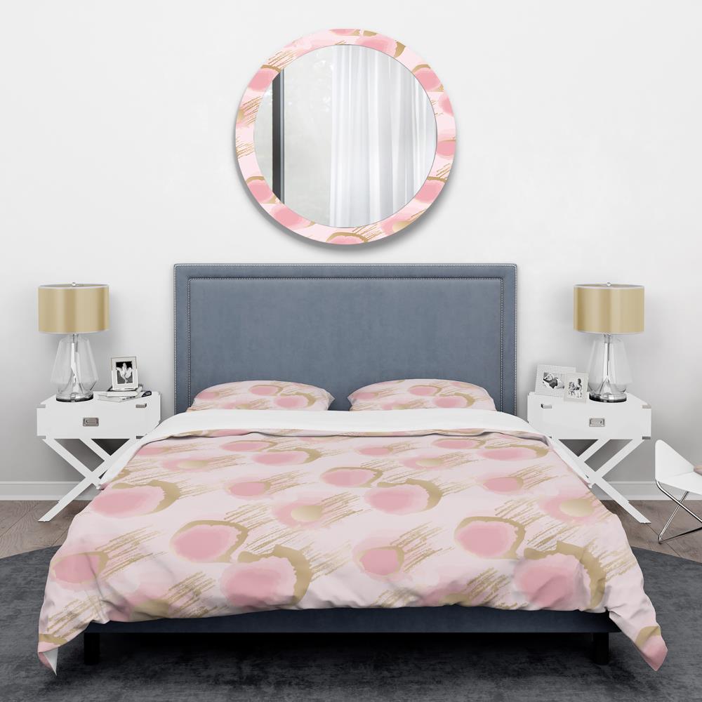 Designart BED24632-K 3 -Piece Pink King Duvet cover Set
