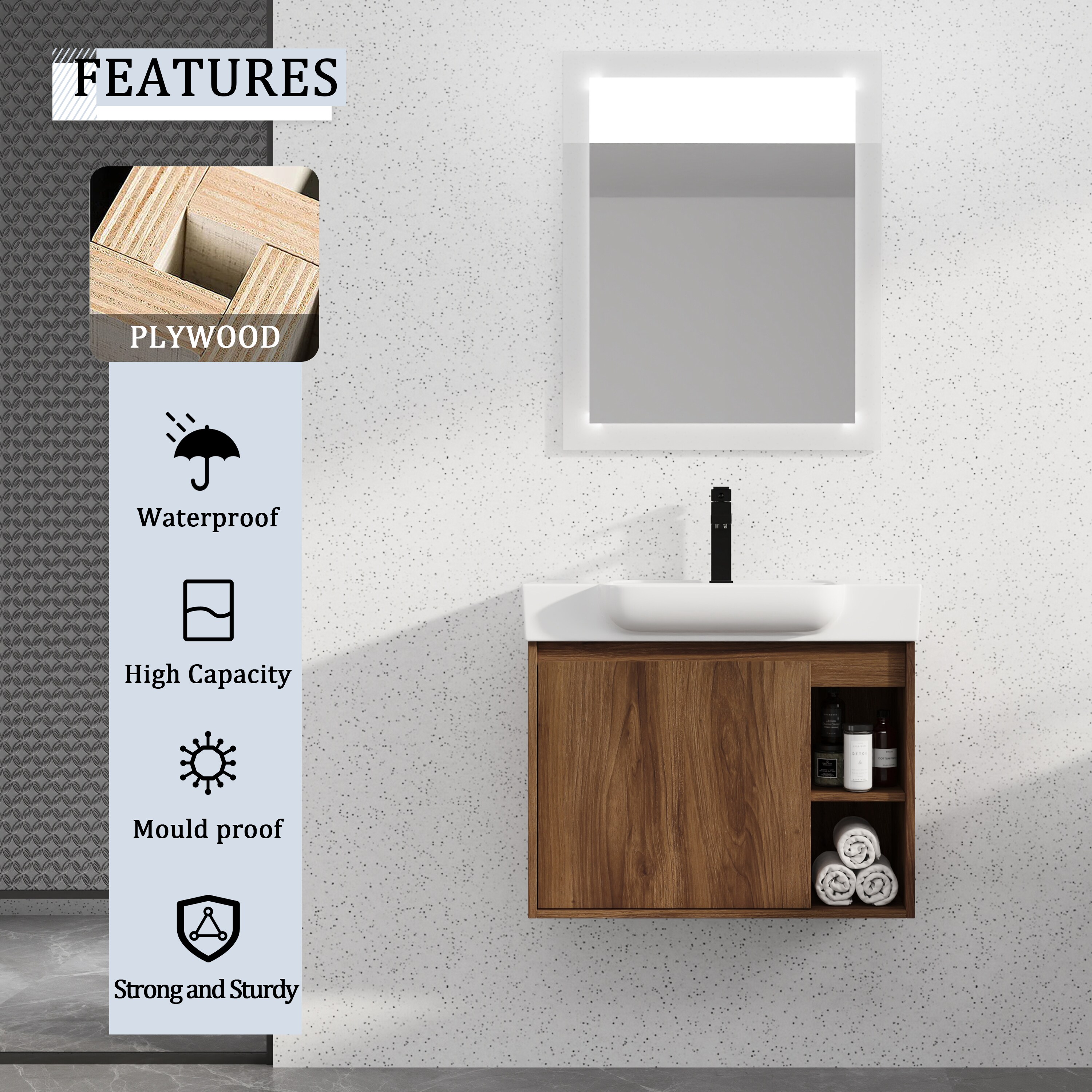 WELLFOR GIRM01-2432S Bath-Vanity-Combo - View #2