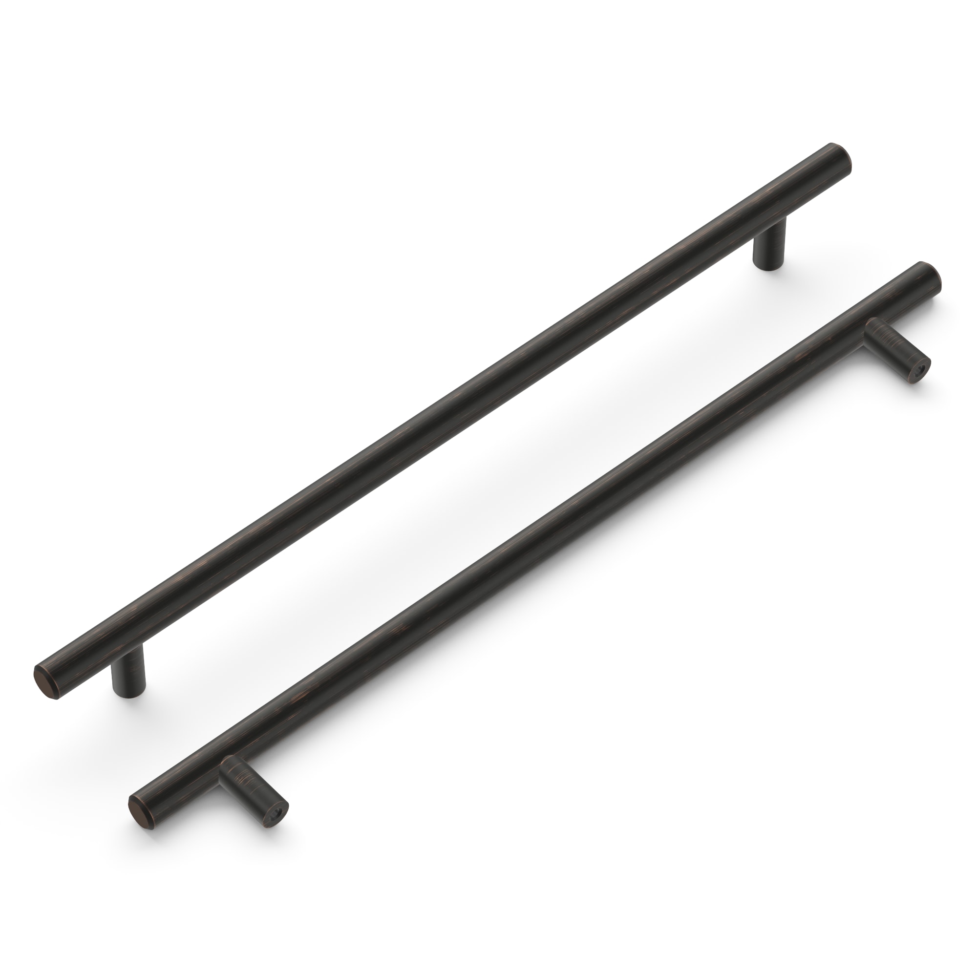 Hickory Hardware HH075599-VB-5B Bar Pulls 10-1/16-in , 256mm Center to Center Vintage Bronze Cylindrical Bar 5 -Pack