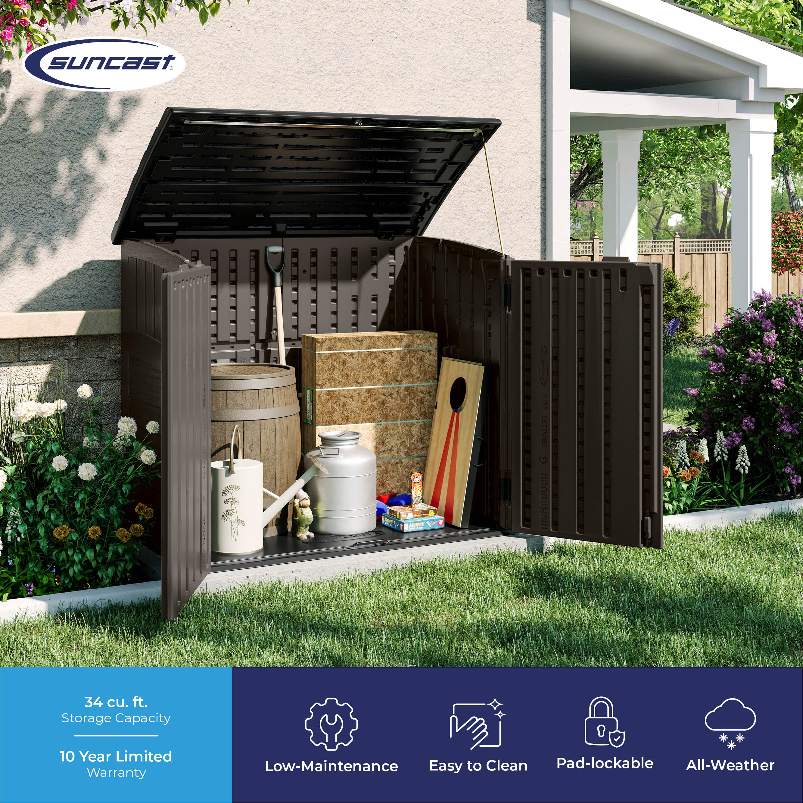Suncast BMS2500SB Vinyl-Resin-Storage-Buildings - View #9