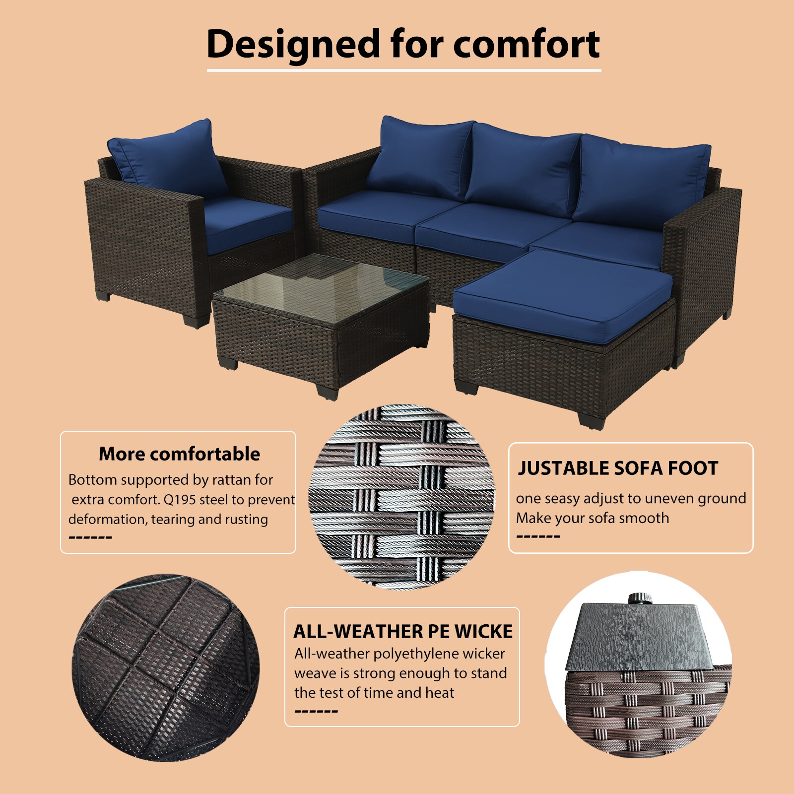 Runesay QCPATIO-26 Patio-Sofas-Daybeds - View #6