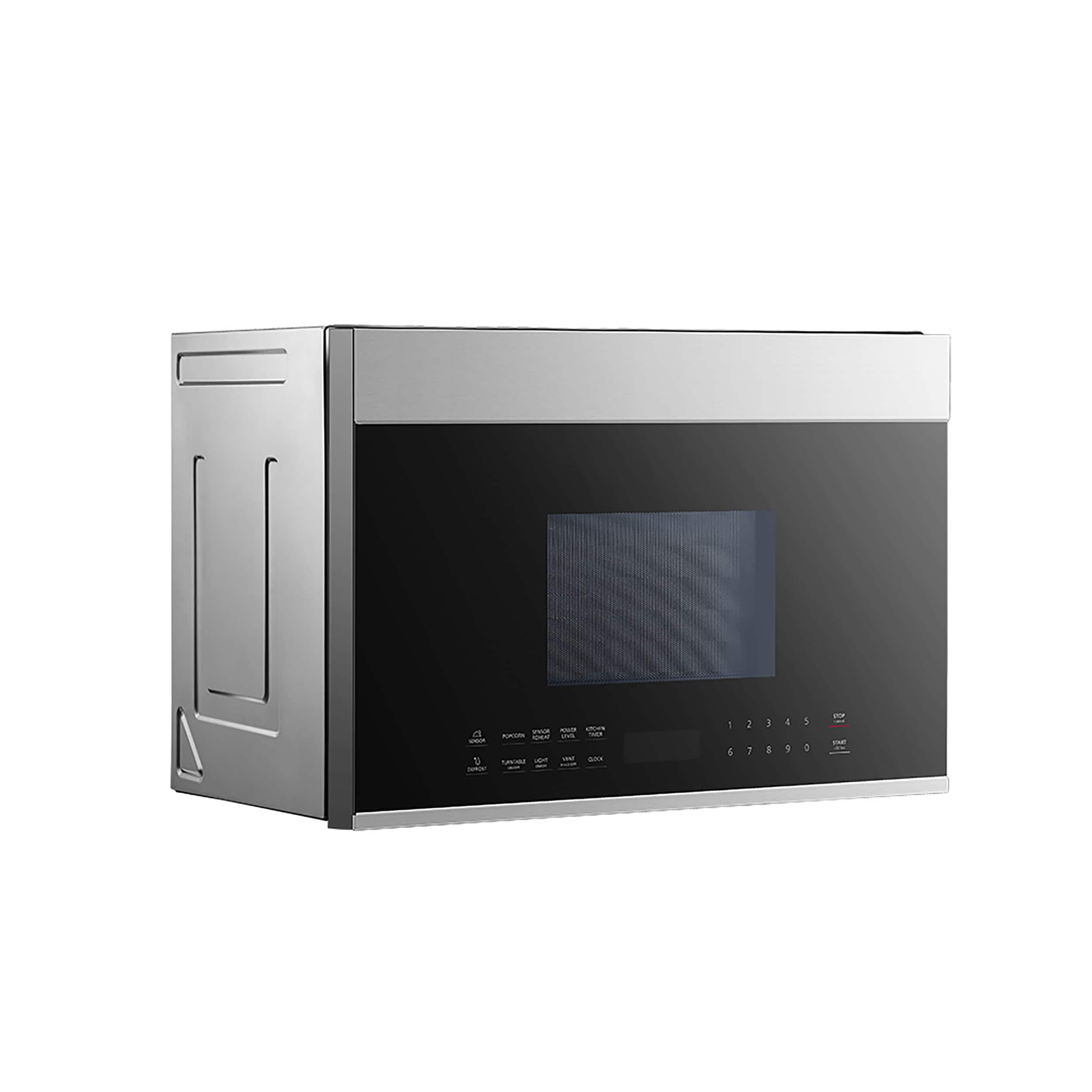 FORNO 1.3-cu ft 1000-Watt Built-In Microwave with Sensor Cooking Controls  (Stainless Steel/Black) in the Built-In Microwaves department at