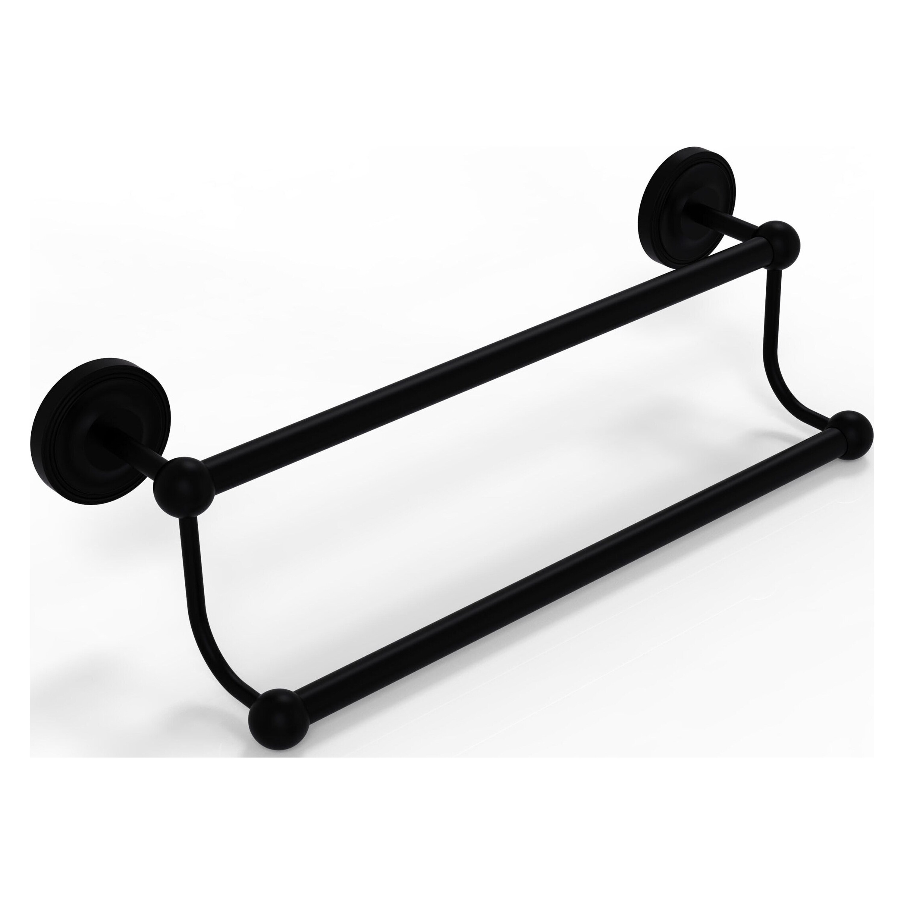 Allied Brass PR-72/24-BKM Prestige Regal 24-in double Matte Black Wall mount Double Towel Bar