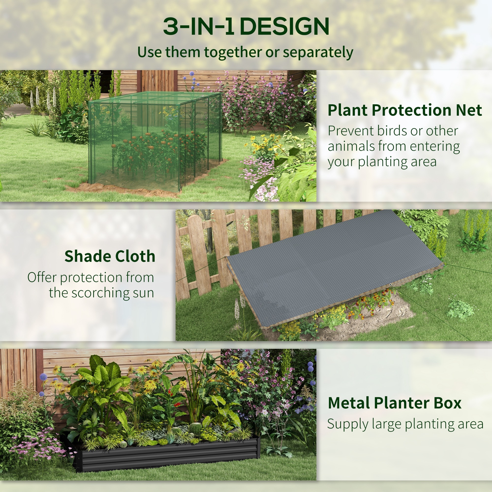 Outsunny 84H-075V00CG Raised-Garden-Beds - View #3