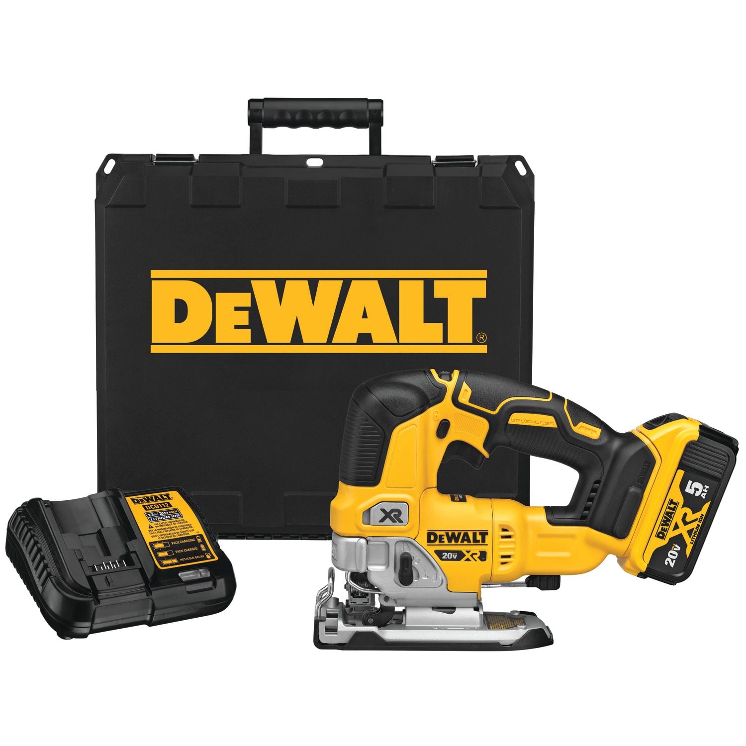 DEWALT XR 20-Volt Max Brushless Variable Speed Keyless Cordless Jigsaw (Charger and Battery Included) the Jigsaws department at Lowes.com