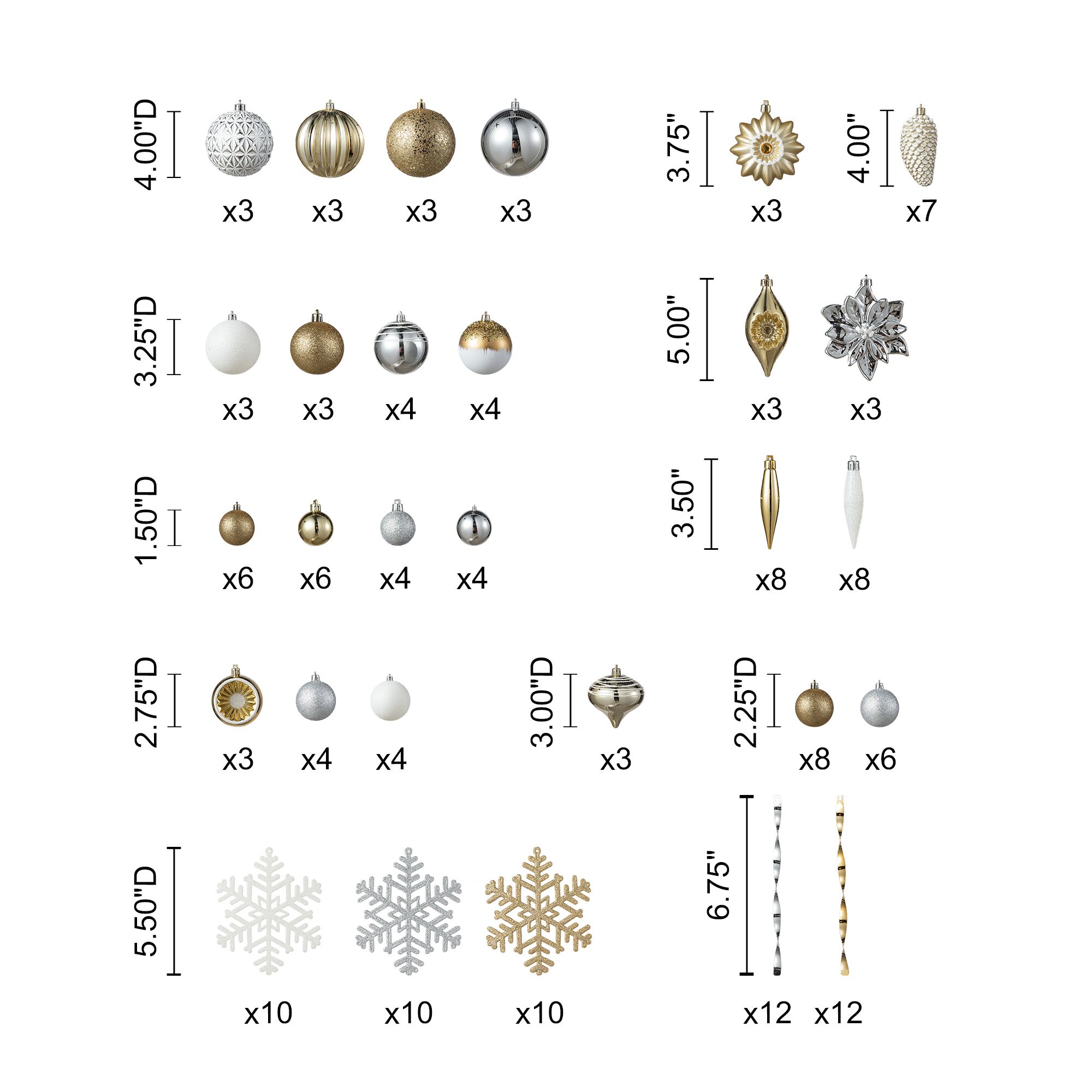 Glitzhome 2040500005 Table-Christmas-Decorations - View #2
