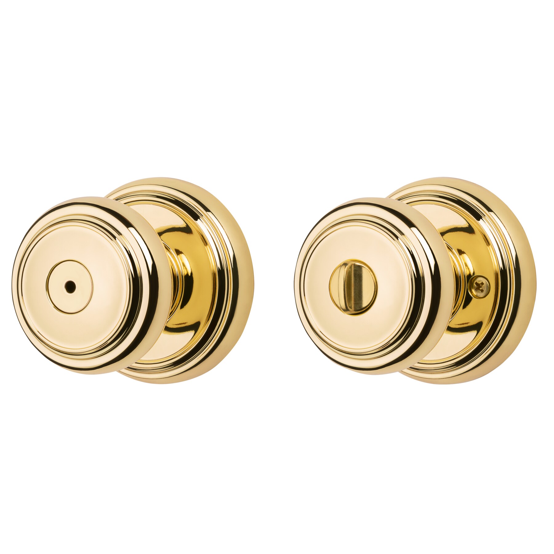 Saturn Polished Brass Bed/Bath Privacy Door Knob