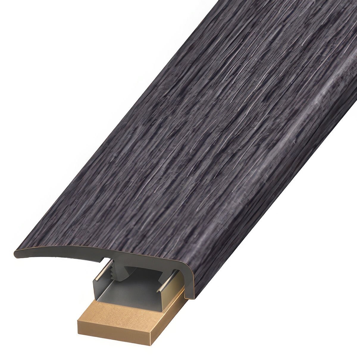 Versatrim SCAP-113104 SoundTrack GlueCore Lucida-SoundTrack GlueCore-Slate Gray Prefinished 0.3125-in T x 1.375-in W x 94-in L PVC End cap