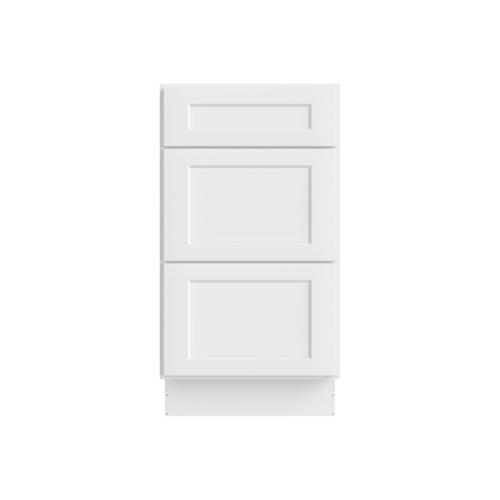 Roomylife BDLS-RW3VDB18 Easy-DIY 18 in. W x 21 in. D x 34.5 in. H in Plywood Ready to Assemble Bath Vanity Cabinet without Top in Shaker White