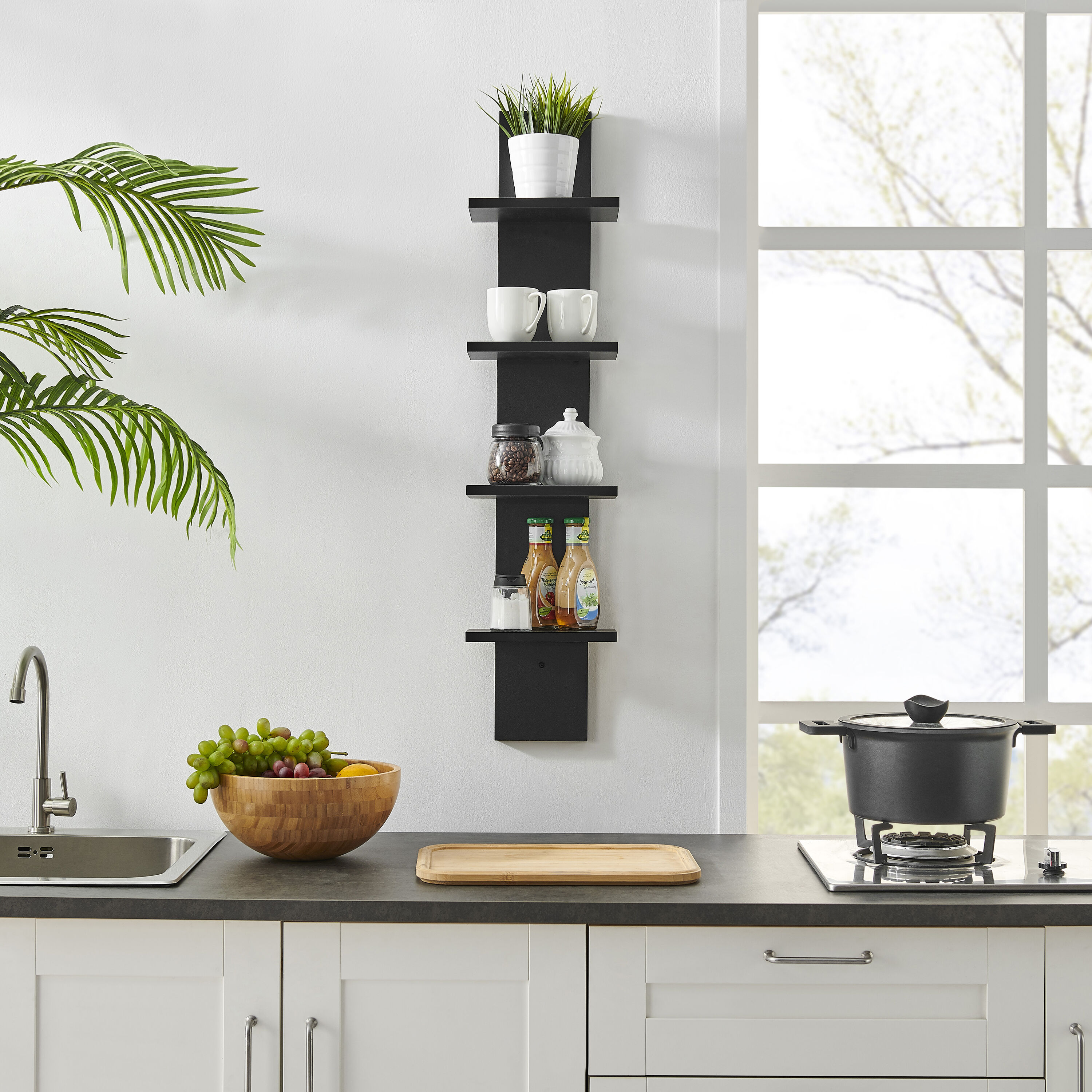 Danya B. QBA2248BK Wall-Mounted-Shelving - View #5
