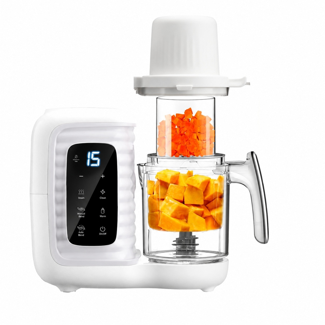 Aoibox LAB98XRP  Multifunction Baby Food Maker with Steamer Blender Grinder and Bottle Warmer 4 in 1 Appliance