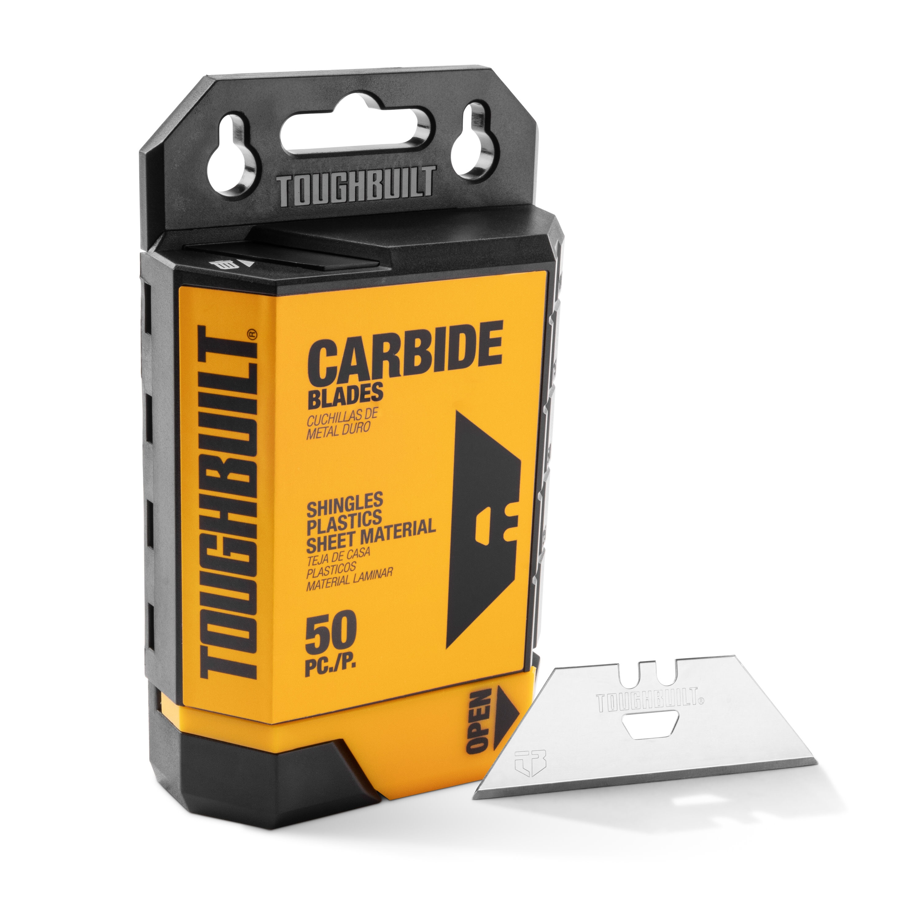 TOUGHBUILT TB-H4S50-14-30 Carbide Bi-metal Utility Razor Blade ( 50 -Pack )
