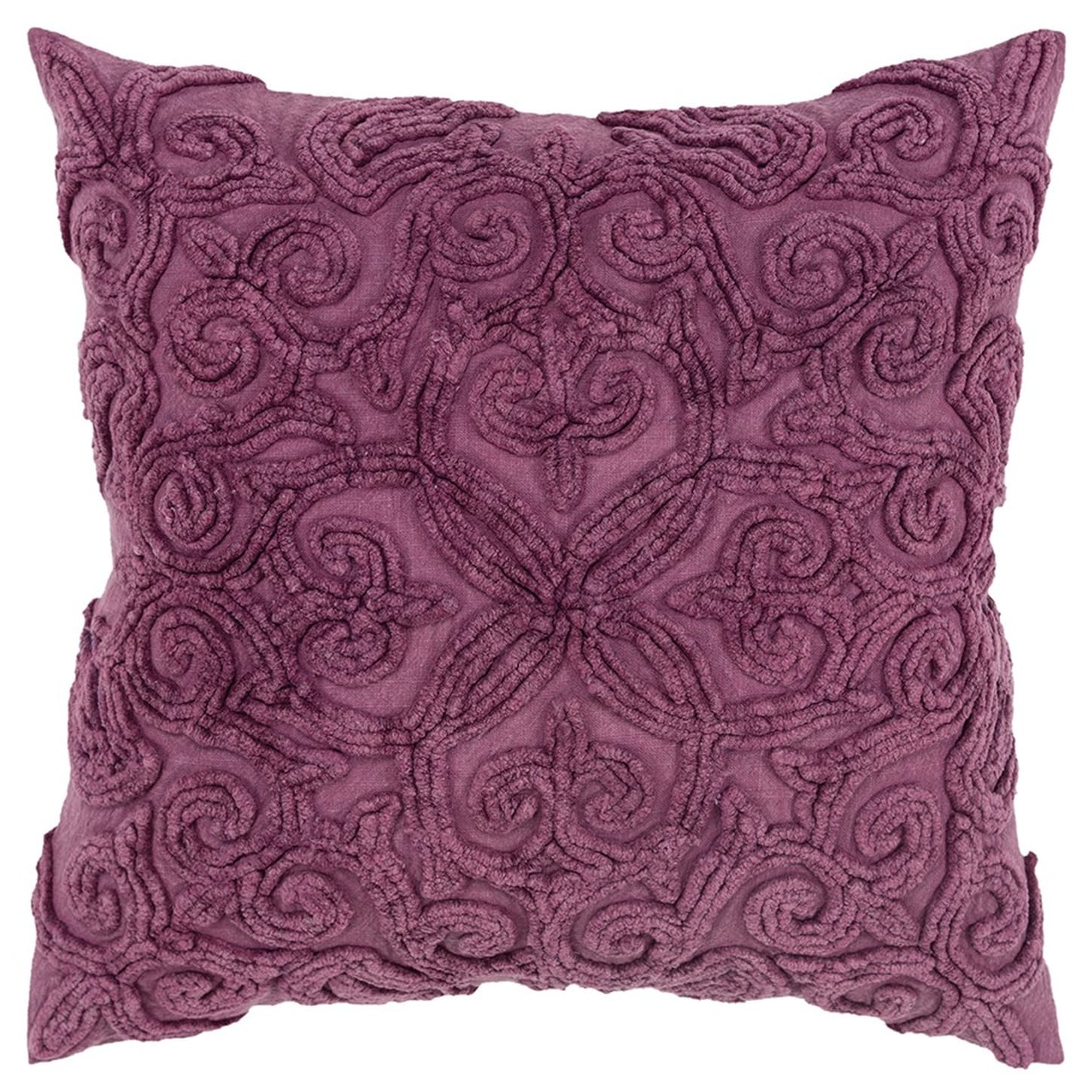 HomeRoots 4000403398 20-in x 20-in Purple Square Indoor Decorative Pillow