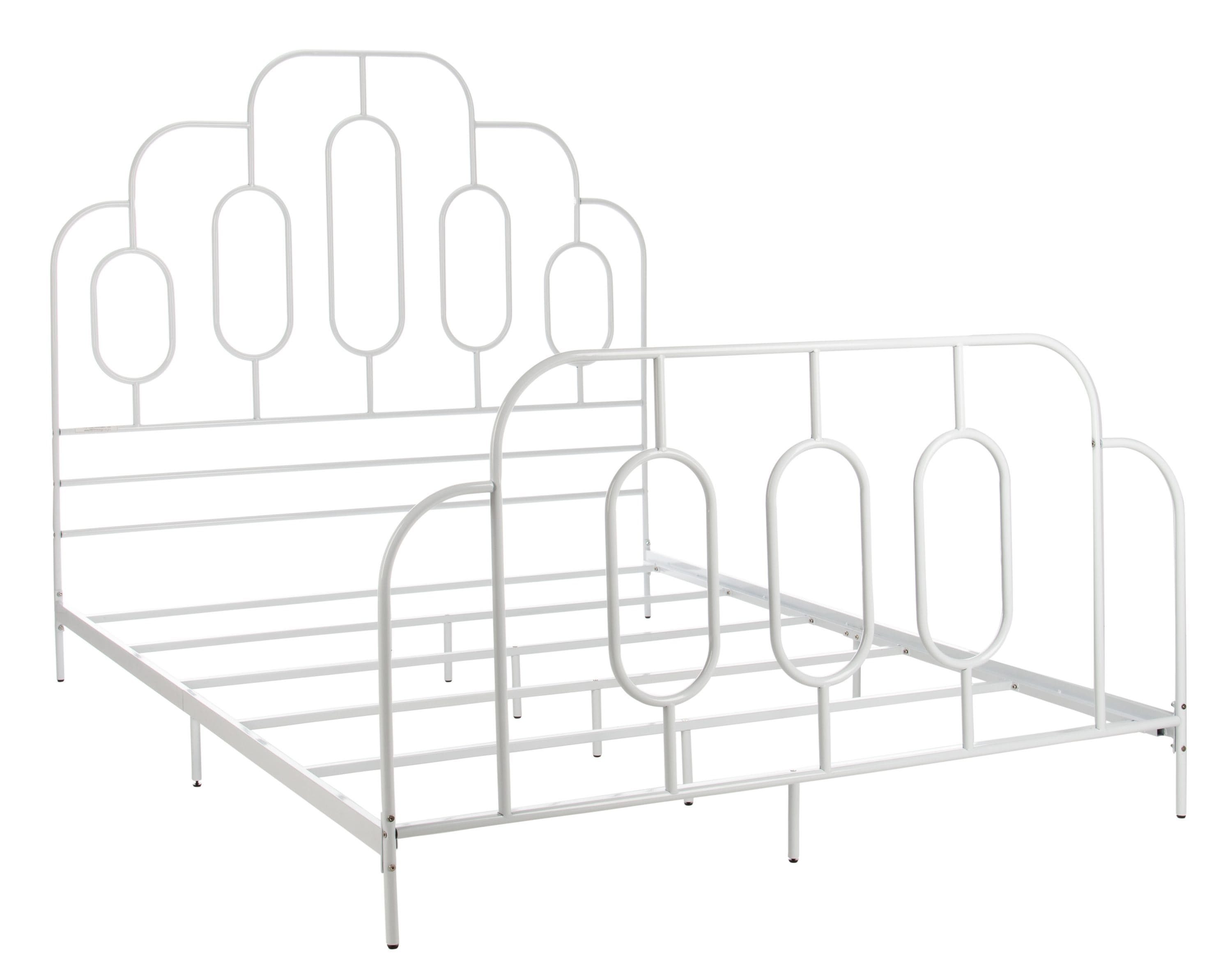 Safavieh BED6201B-F Paloma White Full Metal Bed frame Bed