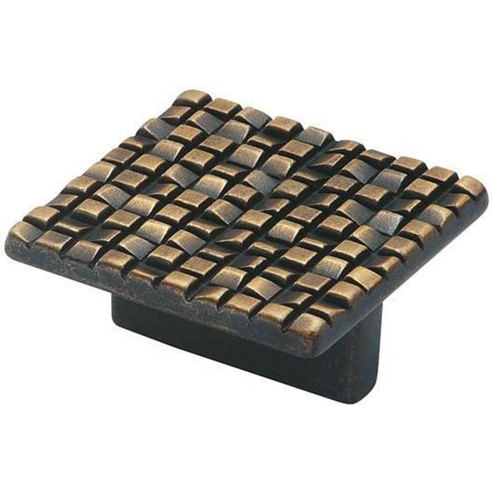 Siro Designs 90-130 Mosaic Antique Bronze Geometric Transitional Cabinet Knob