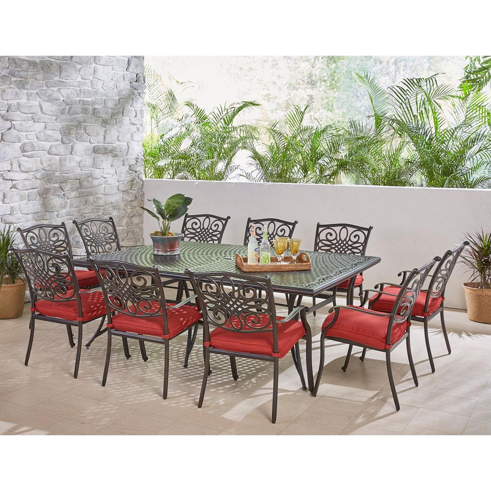 Hanover TRADDN11PC-RED Patio-Dining-Sets - View #14