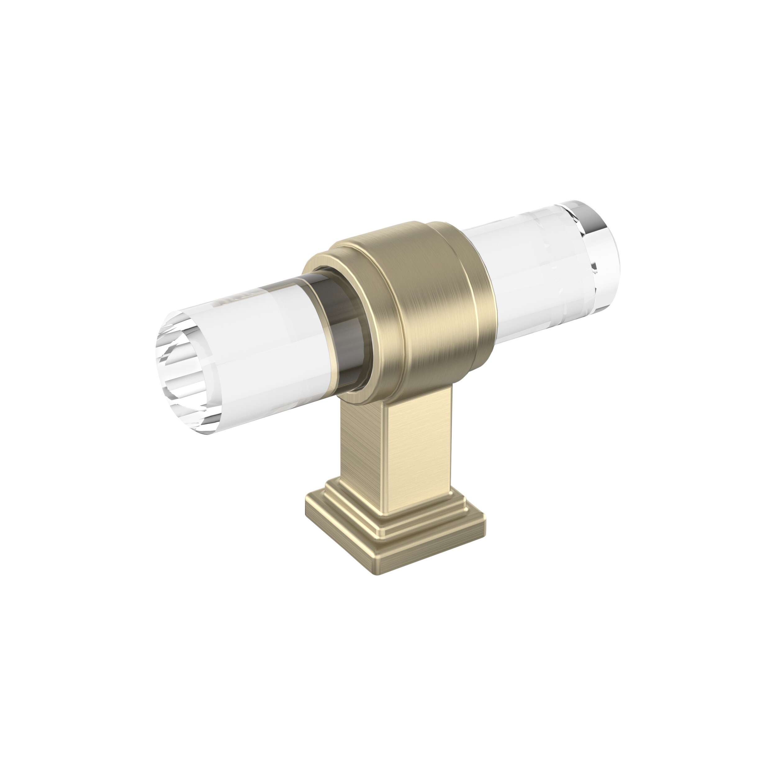 Amerock BP36977CBBZ Glacio 2-1/8-in Clear/Golden Champagne Bar Contemporary Cabinet Knob
