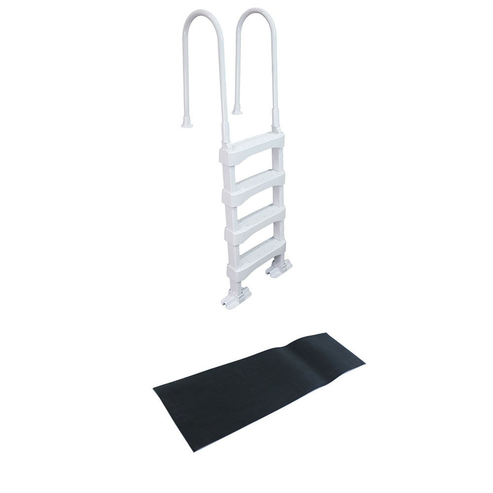 Heavy Duty Resin in-Pool Above Ground Swimming Pool Ladder-White Color 