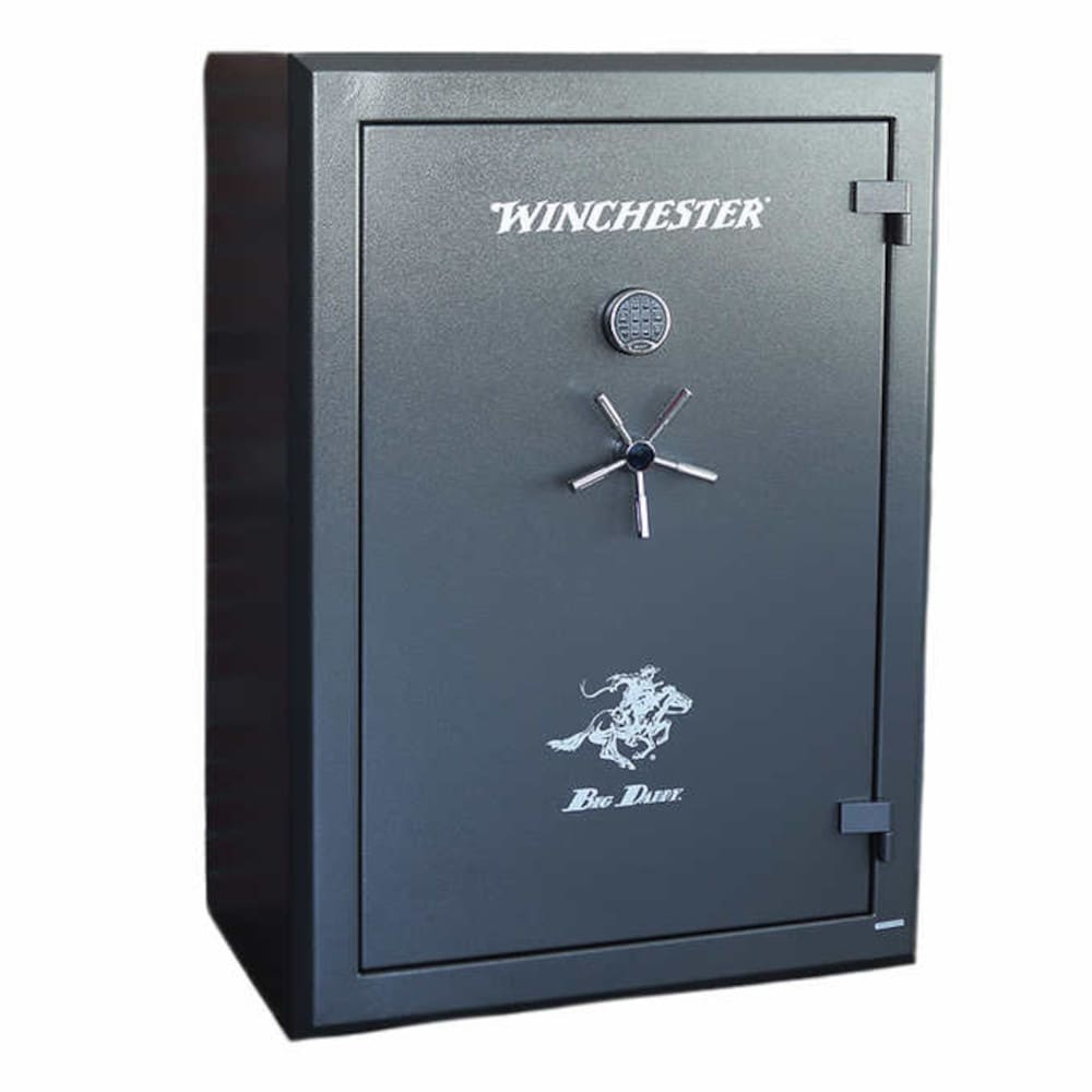 65-Gun Fireproof Electronic/Keypad Gun Safe with Interior Lighting in Gray | - Winchester Safes SECWINBD-SL-E