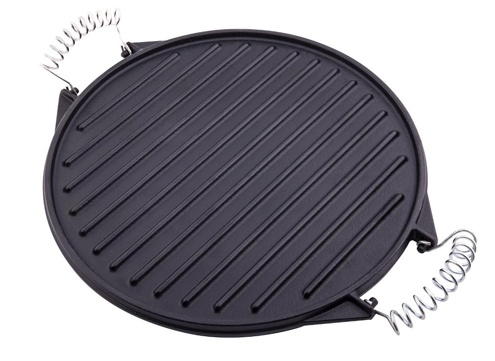 Cast Iron Grill Pan 12.6 inch Pre-Seasoned Cast Iron Griddle Pan Dual  Handles Cast Iron Skillets for BBQ Round Cast Iron Griddle for any Stove Top  and all Cooking Tops
