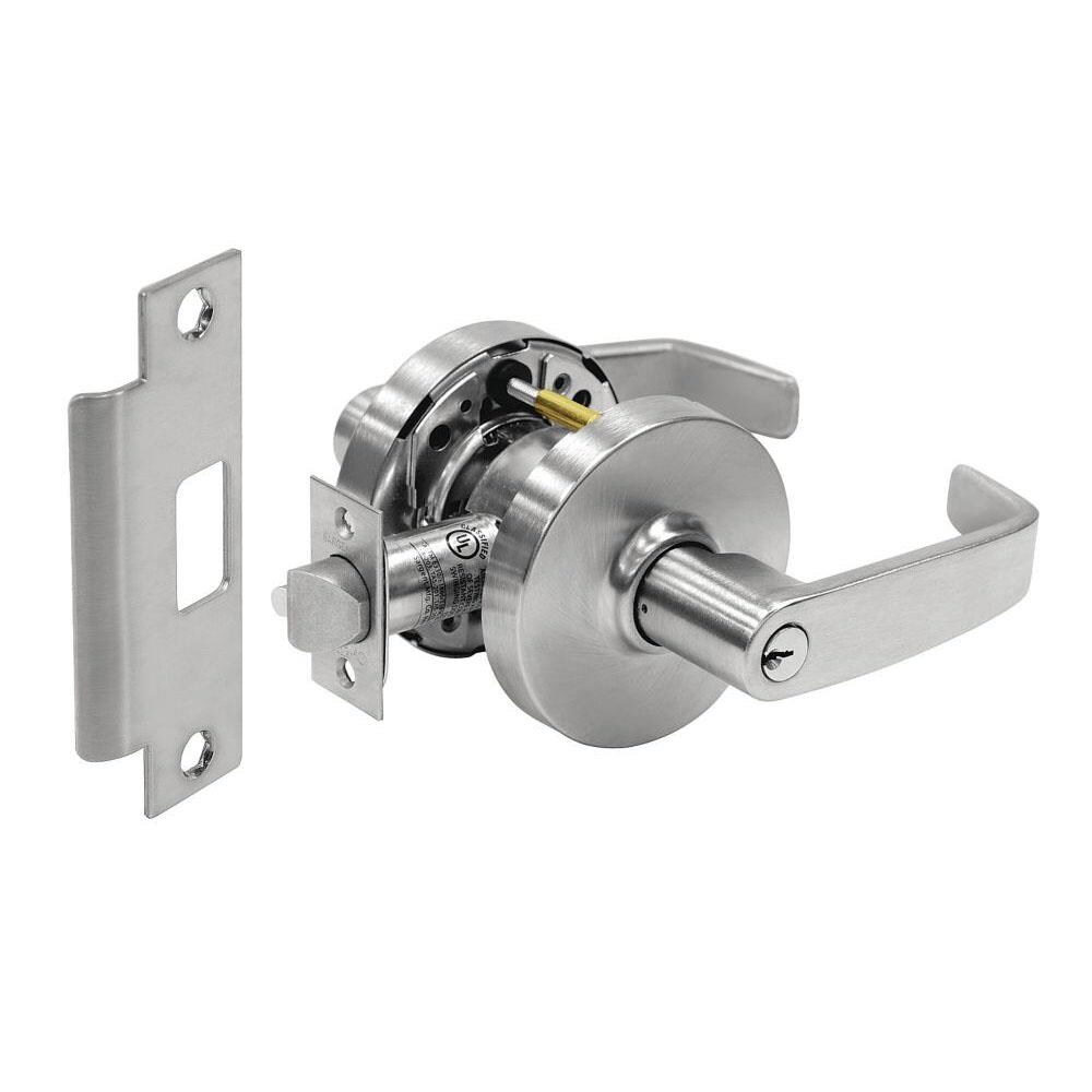 SARGENT 28-7G37 LL 26D 11 Line Sargent 7 Line Cylindrical Lock Satin Chrome Interior/Exterior Keyed Entry Door Handle
