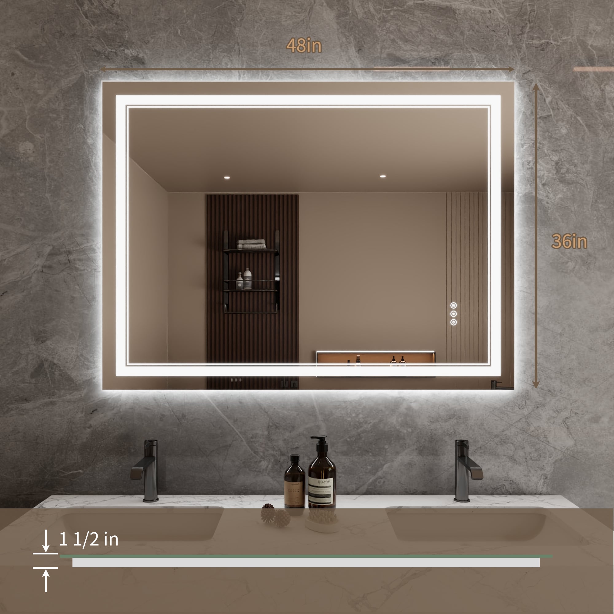 Bayfeve BFXB-15S3648-MIR Framed-Bath-Mirrors - View #9