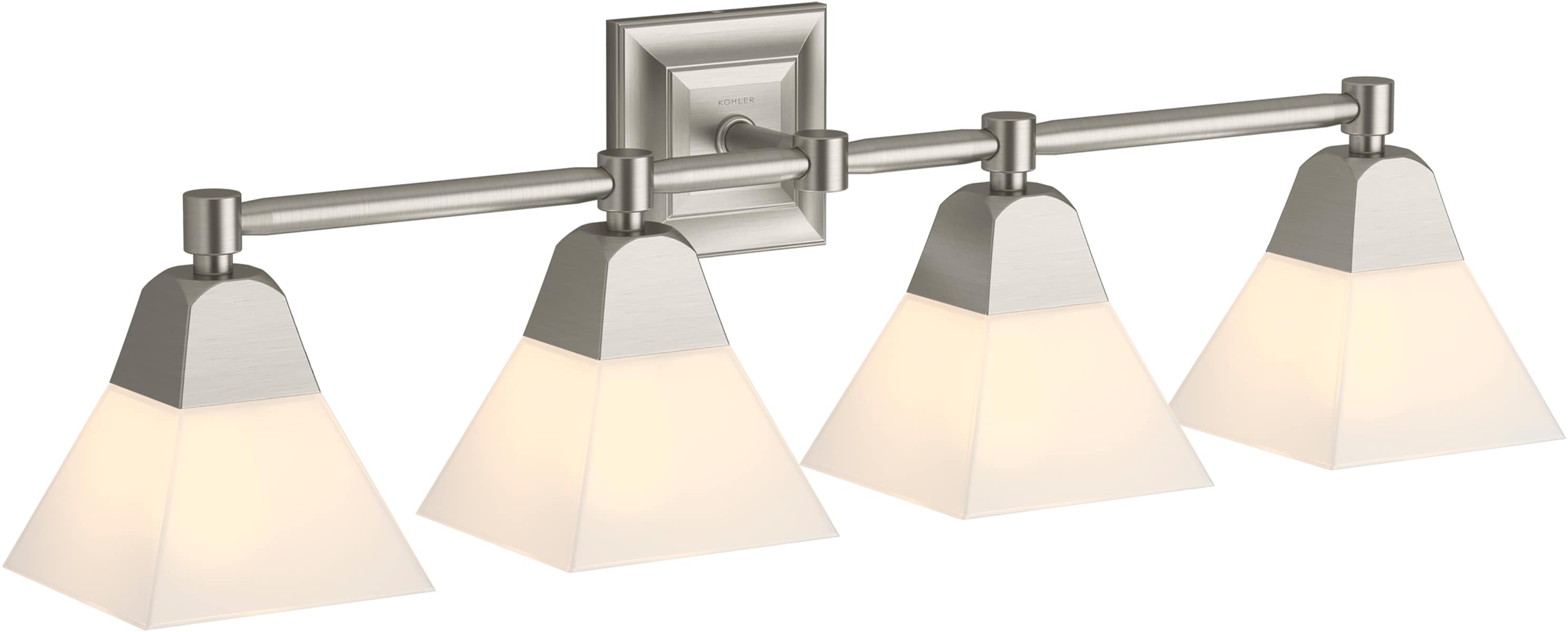 KOHLER 23689-BA04-BNL Memoirs 33.19-in W 4 -Light Brushed Nickel Wall Sconce