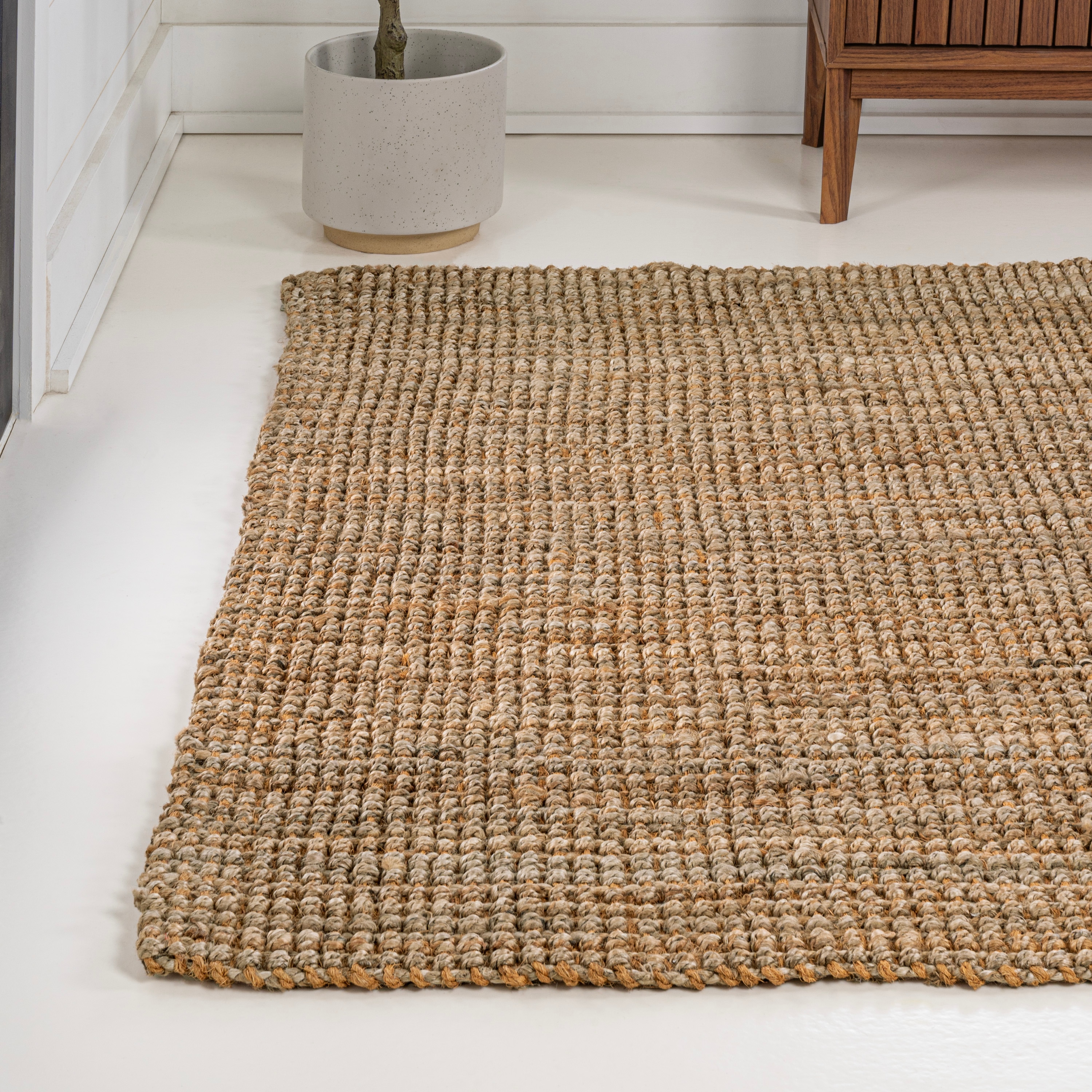 Handwoven Natural Jute Rectangular 3 x 5 Area Rug