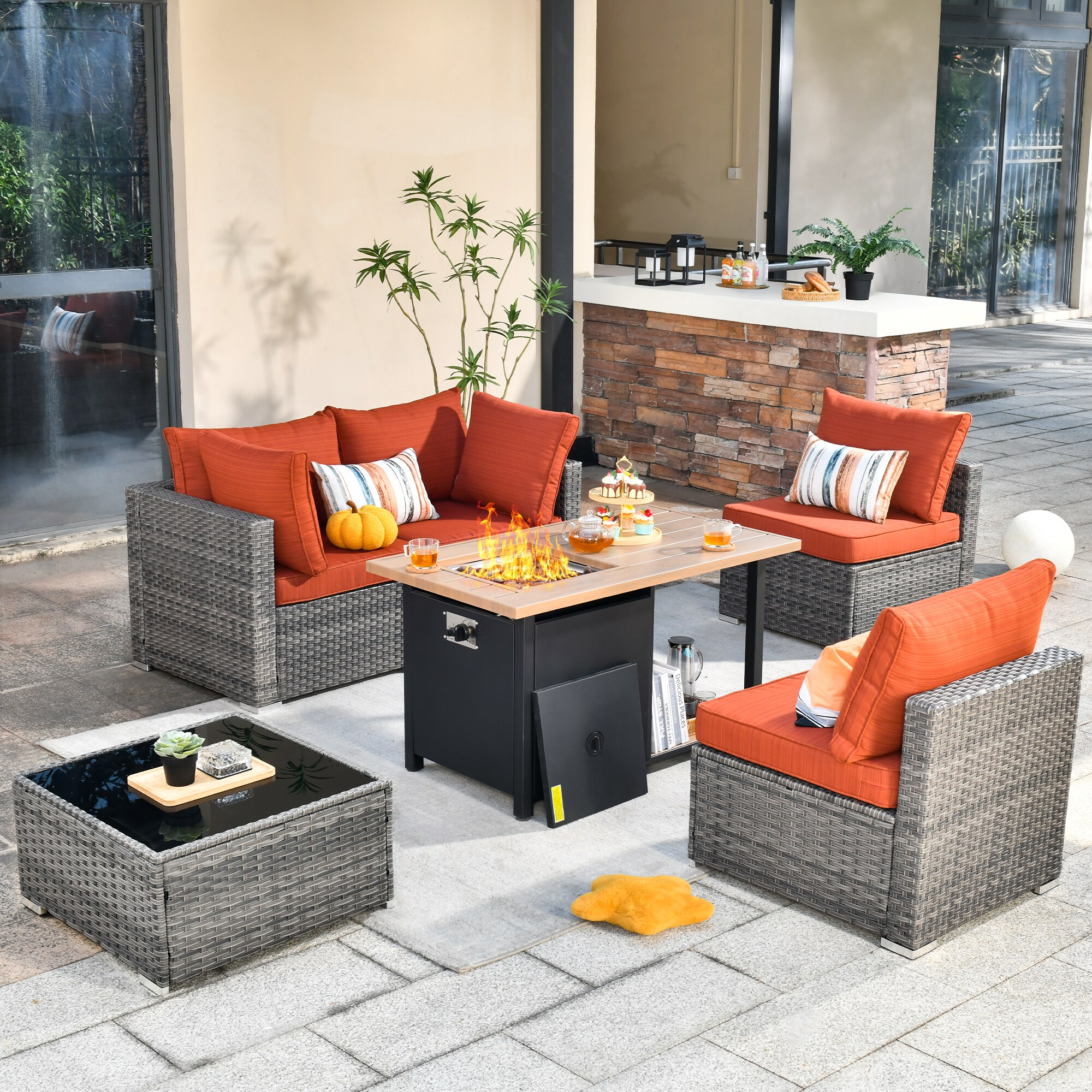 XIZZI XIHOPS8053-DFP Patio-Conversation-Sets - View #2