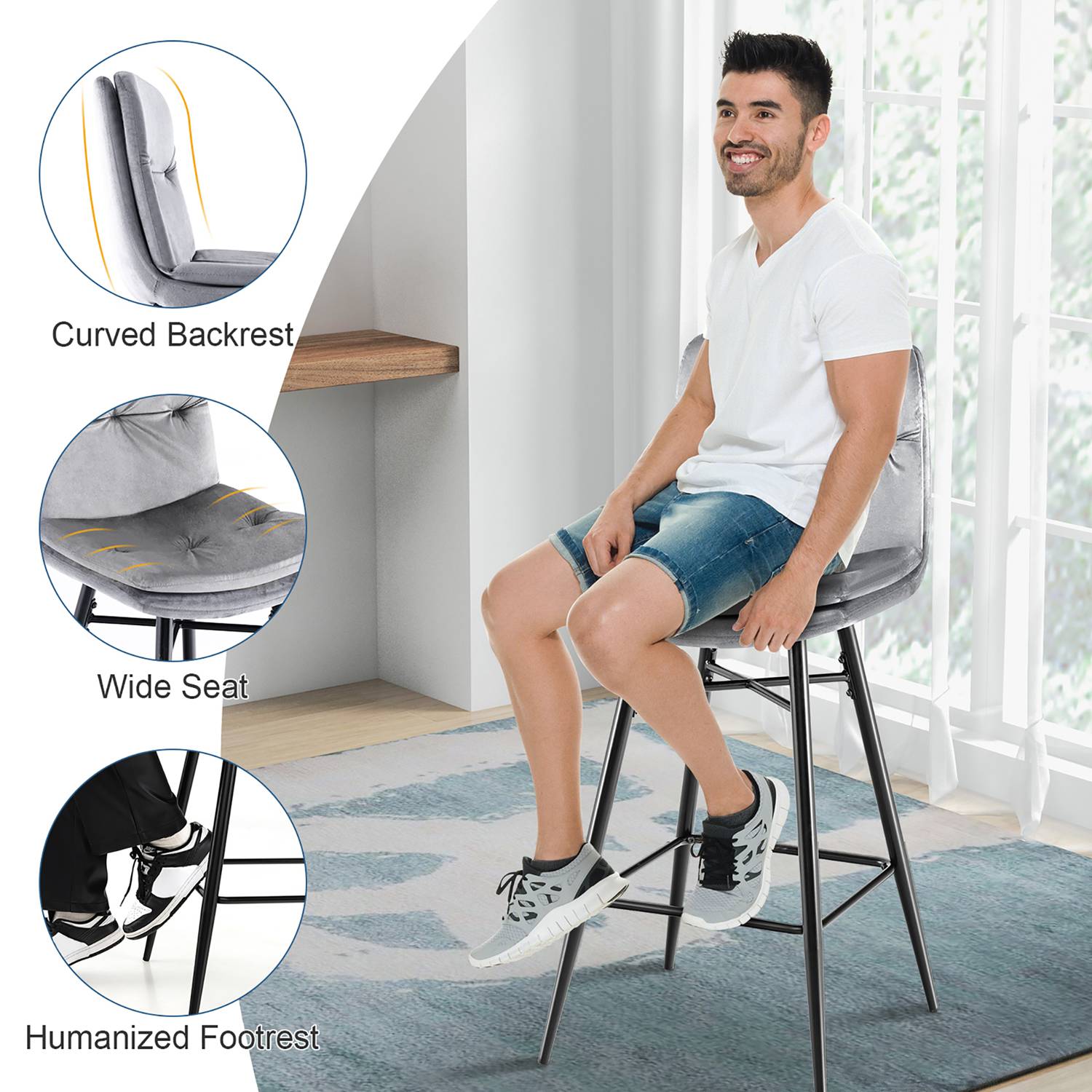 Costway CSHY003401 stools - View #7