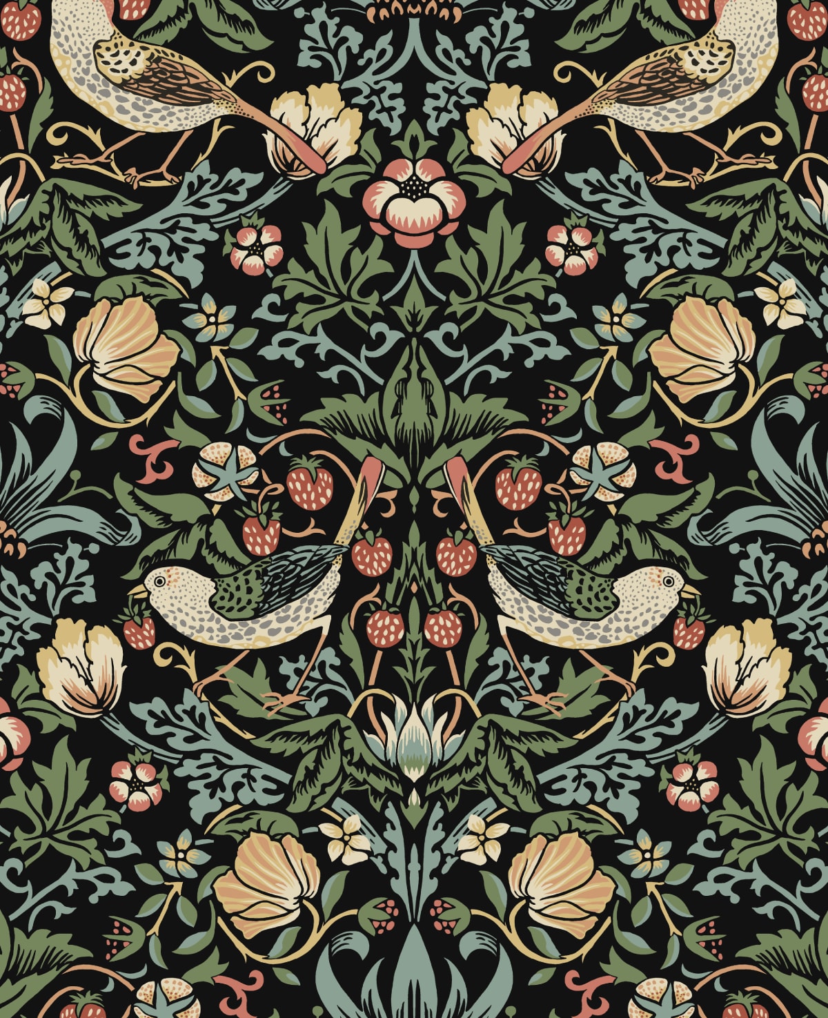 NextWall NW43700 30.75-Sq. Feet Ebony Vinyl Birds Self-adhesive Peel and Stick Wallpaper
