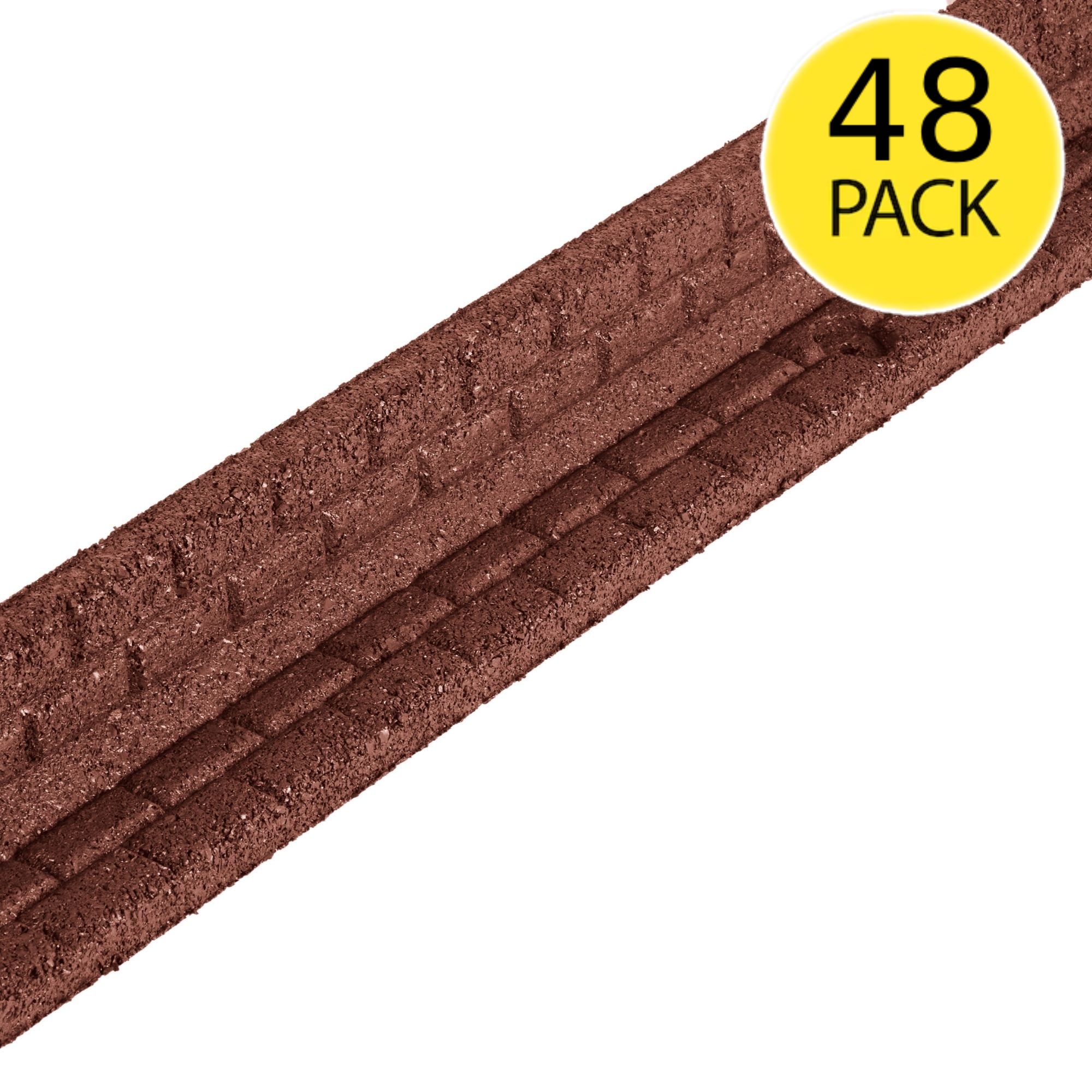 Rubberific DCBFE4RD48 192-Feet x 3-Inches Brickface 48 -Pack Red Rubber Landscape edging section
