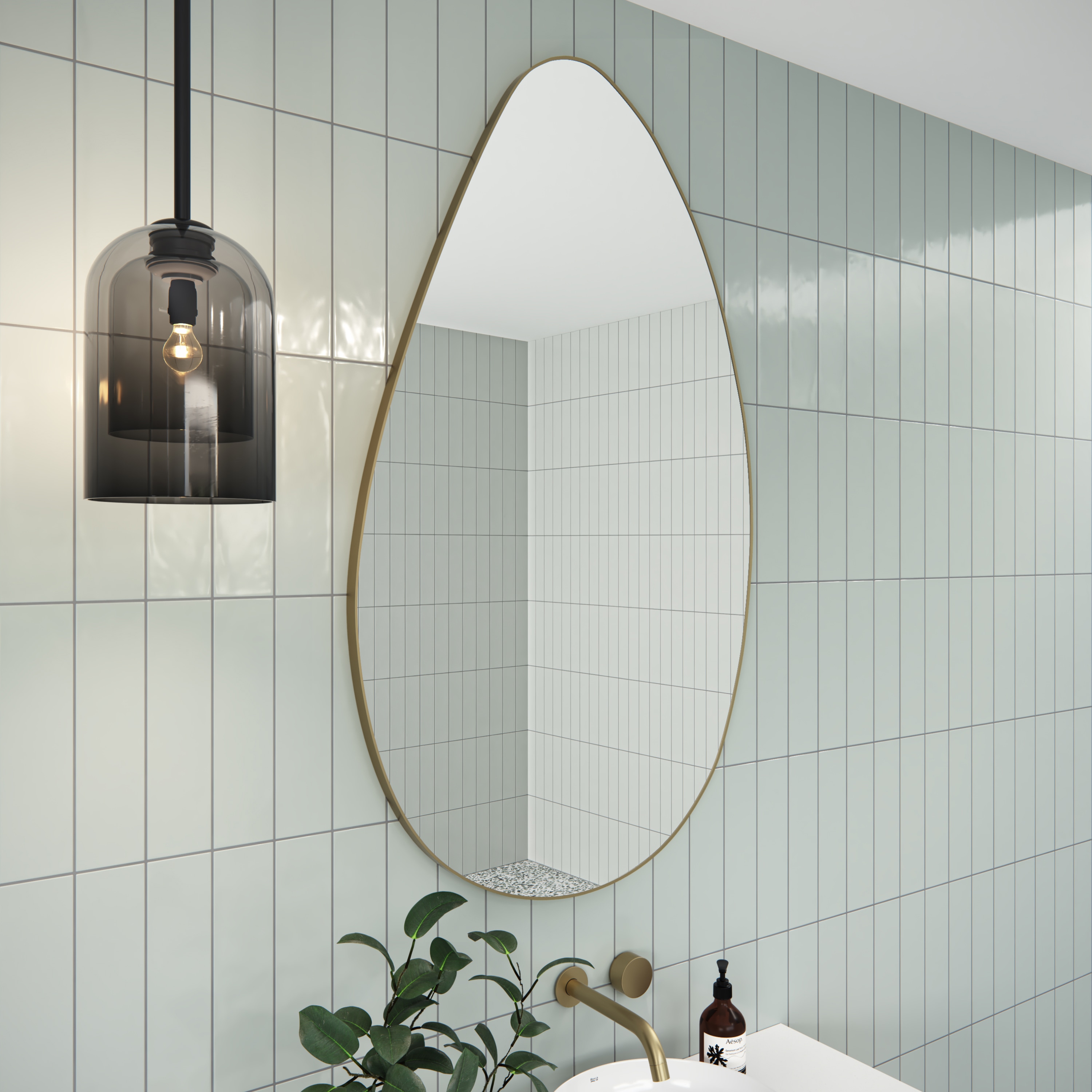 Glass Warehouse SF-PBL-28X48-SB Decor-Mirrors - View #3