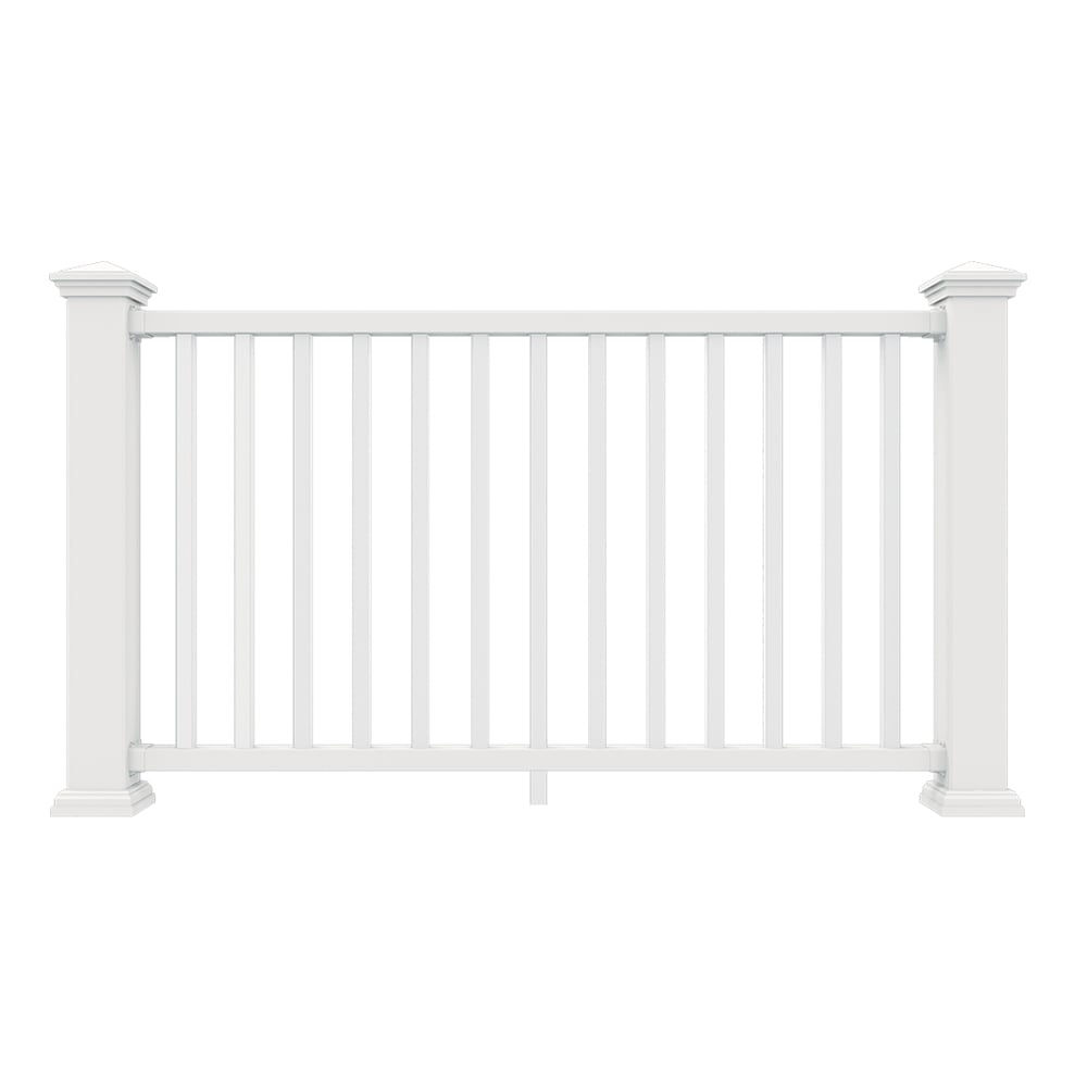  73012436 6-ft x 3-in x 3.5-ft White Vinyl Deck Rail Kit