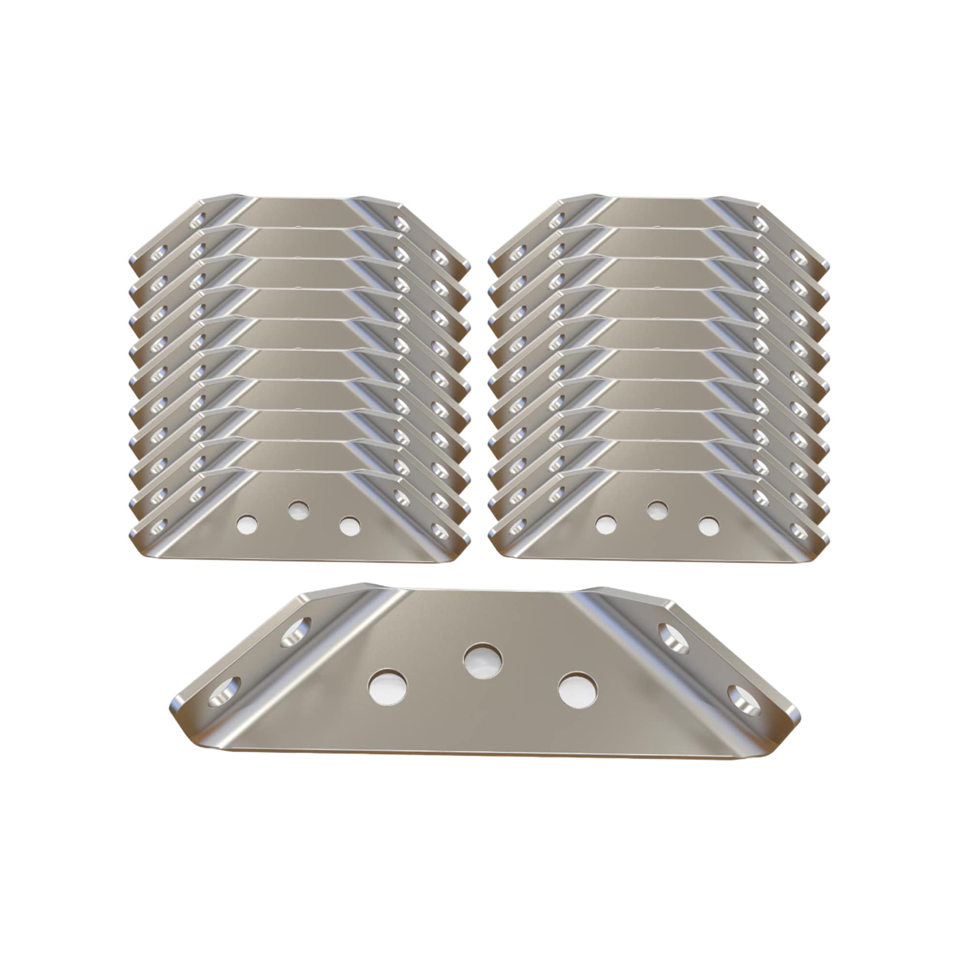 Etokfoks  8 piece universal stainless steel heavy duty 90 degree furniture corner connector angle brackets with nickel textured finish and