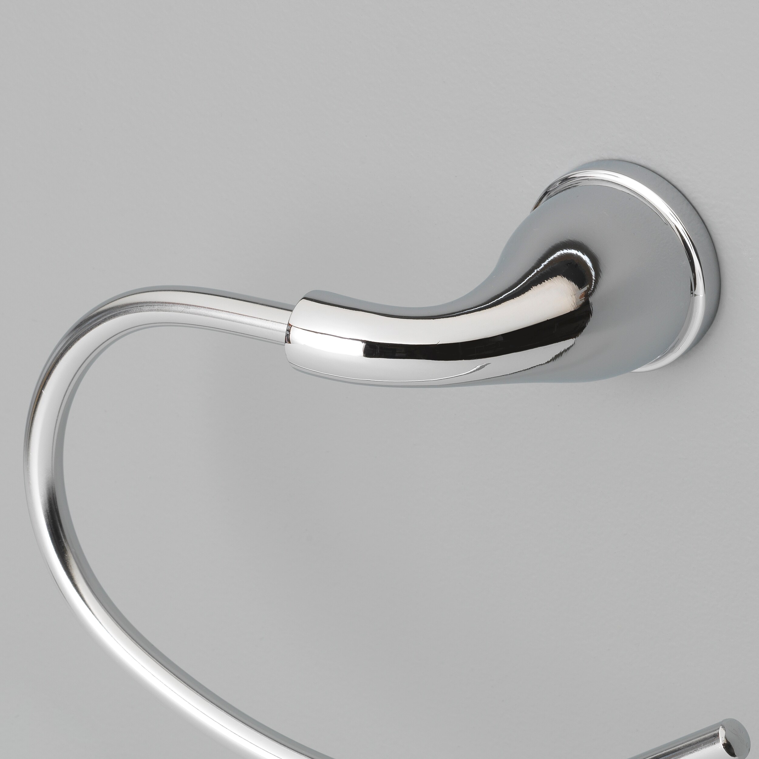 Project Source Dover Chrome Wall Mount Single Towel Ring