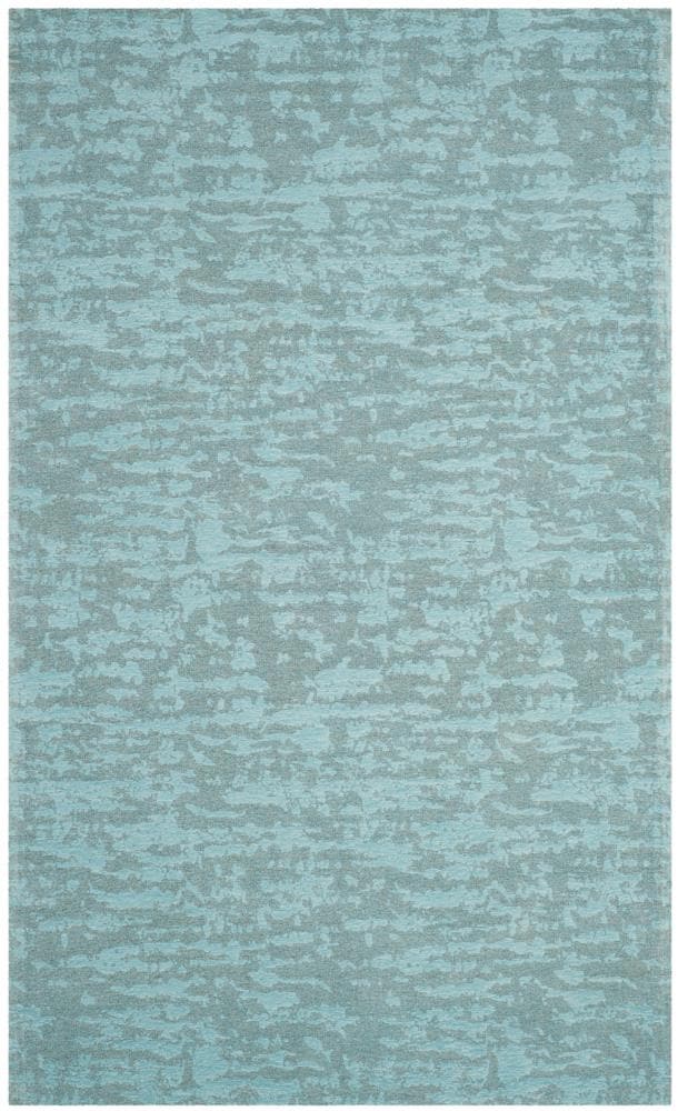 Safavieh MRB631K-5 Marbella Florette 5 x 8 (ft) Loomed Polyester Blue/Turquoise Rectangular Indoor Abstract Area rug