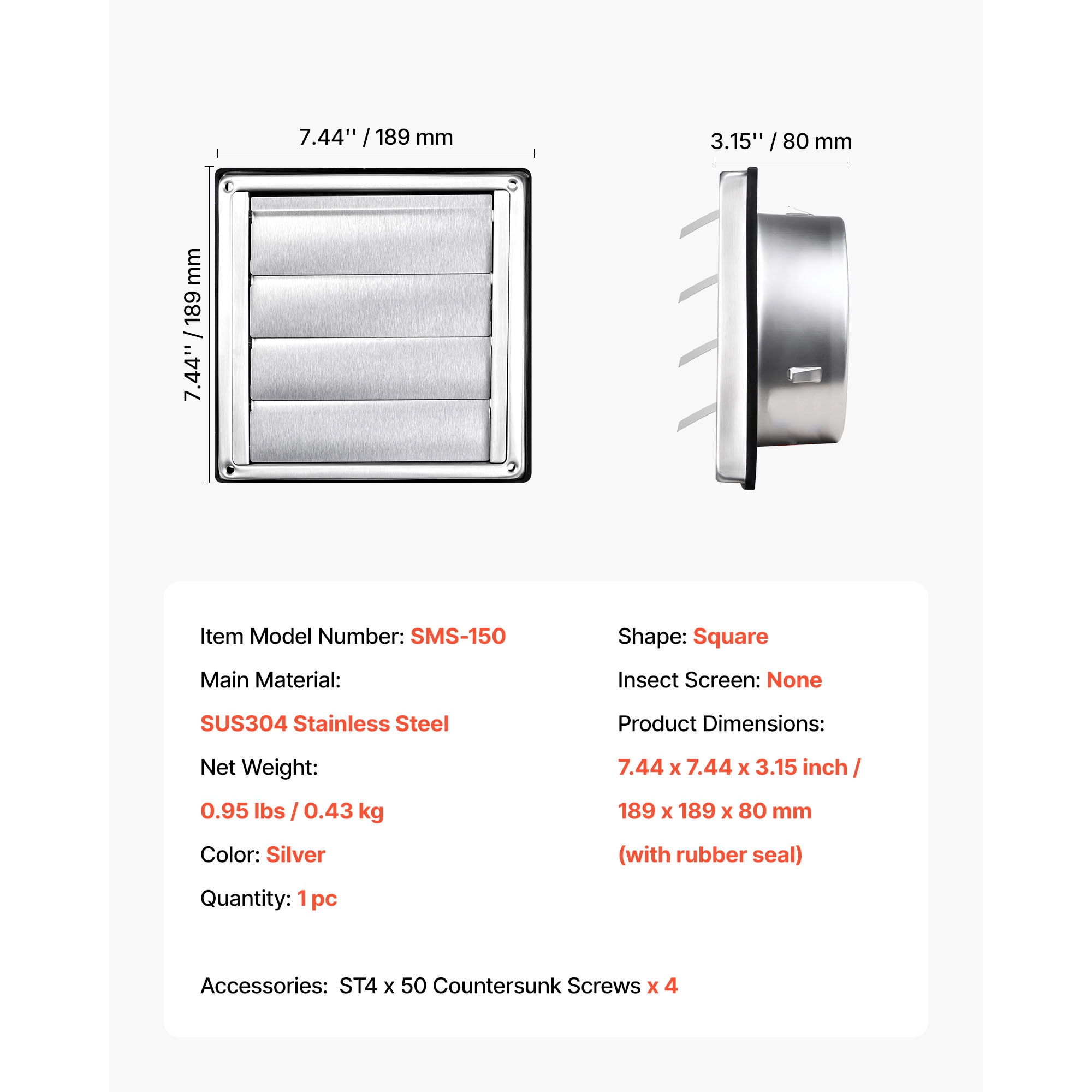 VEVOR QBPQTFKBYCSFQV0BX1V0 grilles - View #8