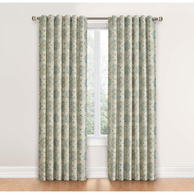 Waverly 84 In Spa Cotton Back Tab, Cotton Curtain Panels