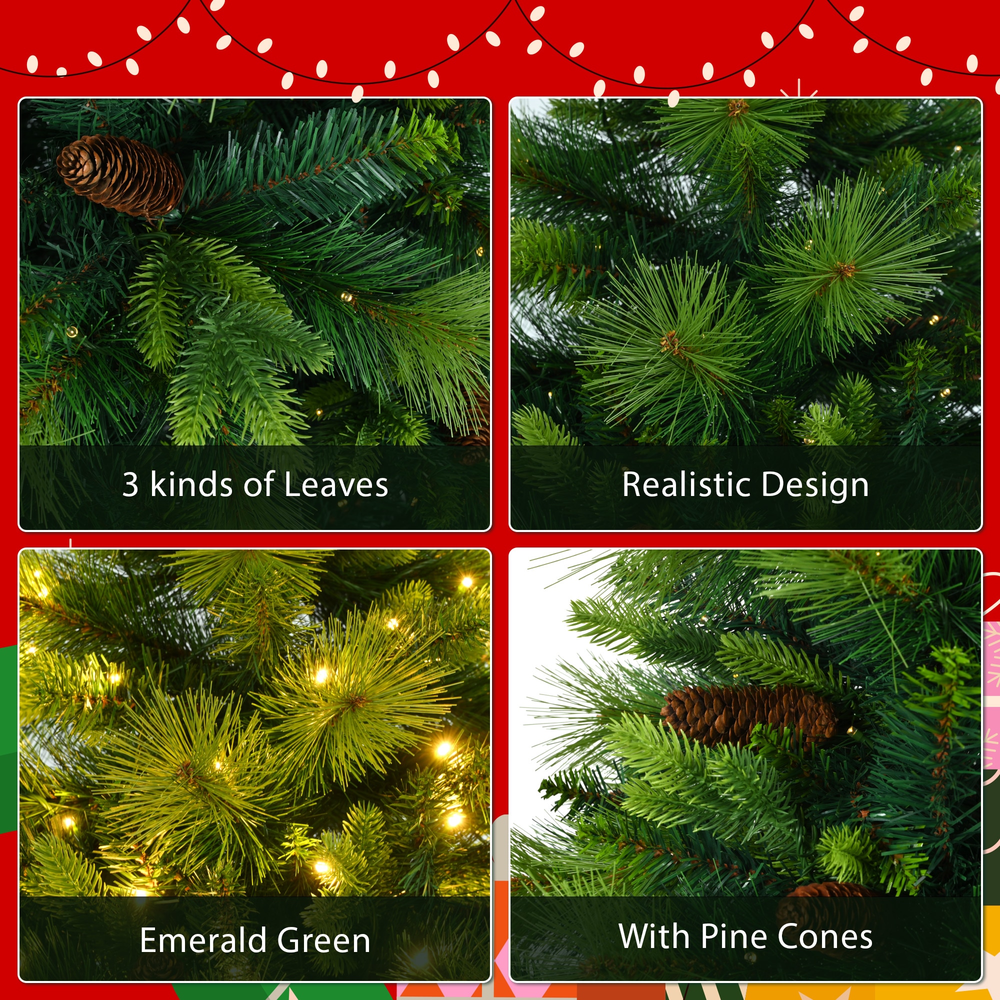 AAZJ NBC-CM64204ML Artificial-Christmas-Trees - View #5