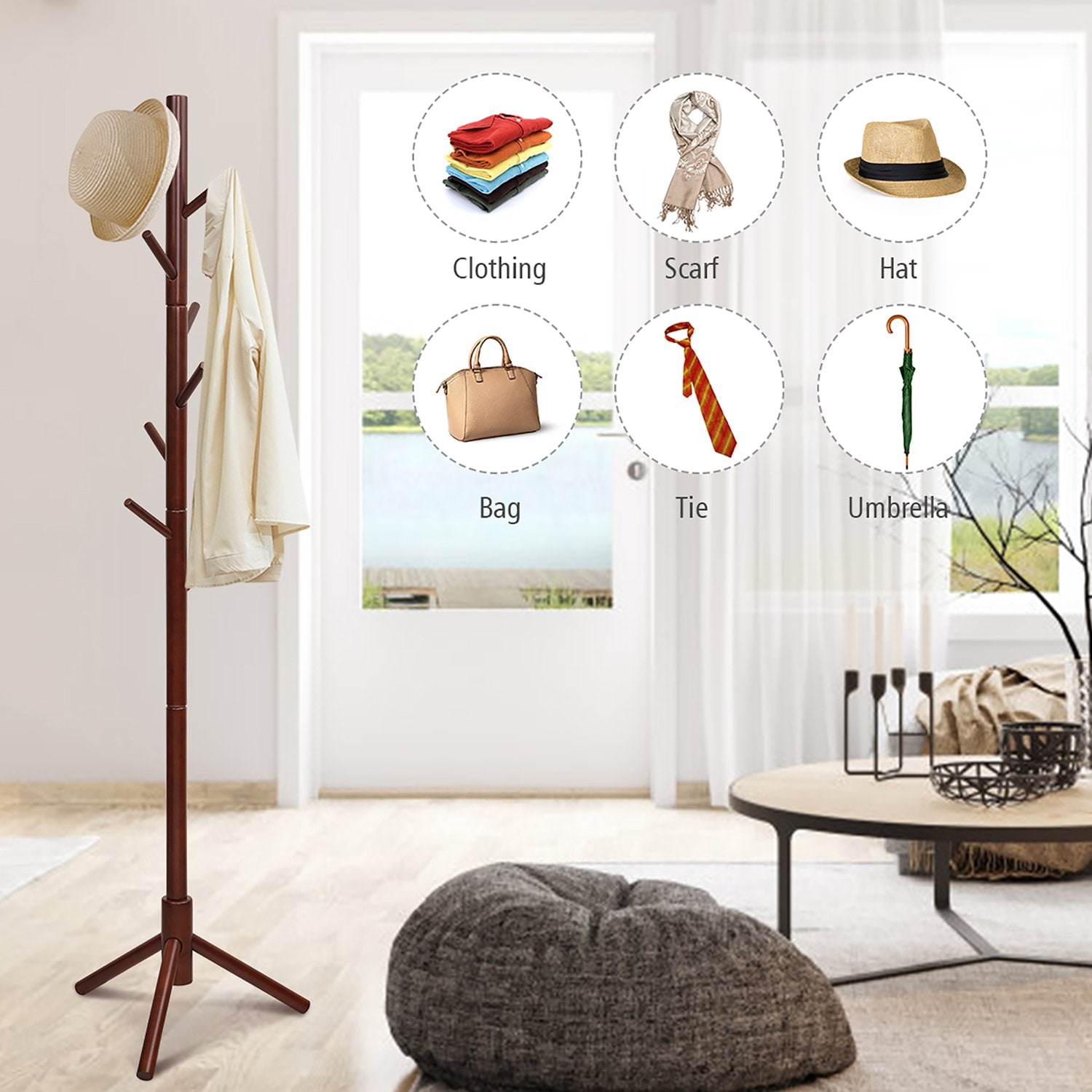 Costway CSHY000610 Coatrack-Stands-Pedestals - View #7