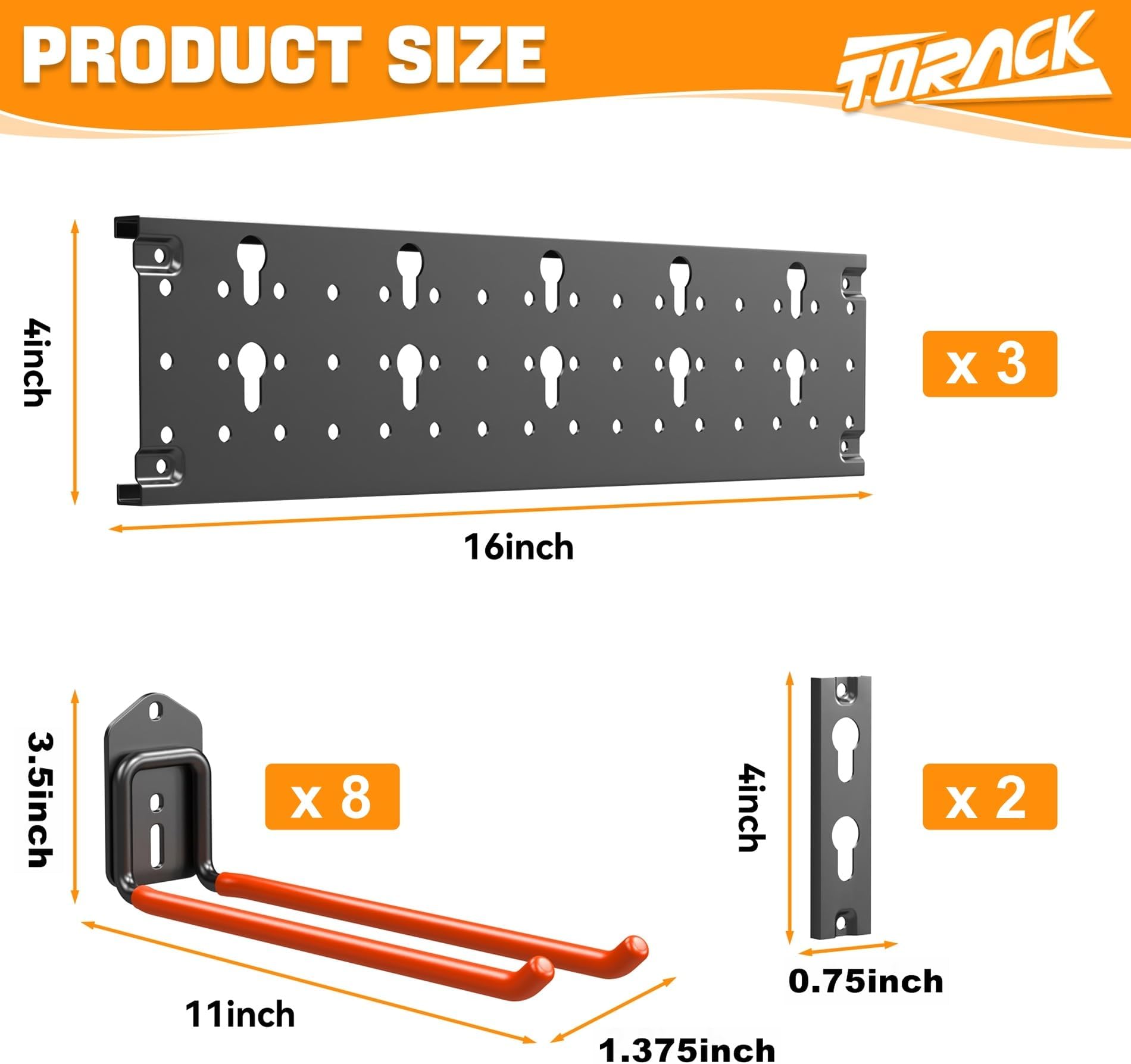 Afoxsos LAF0127H28 Garage-Storage-Hooks - View #3