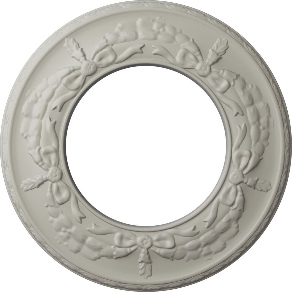 Ekena Millwork CM13SAPCF Salem 13.25-in W x 13.25-in L Painted Pot Of Cream Polyurethane Whole Ceiling Medallion