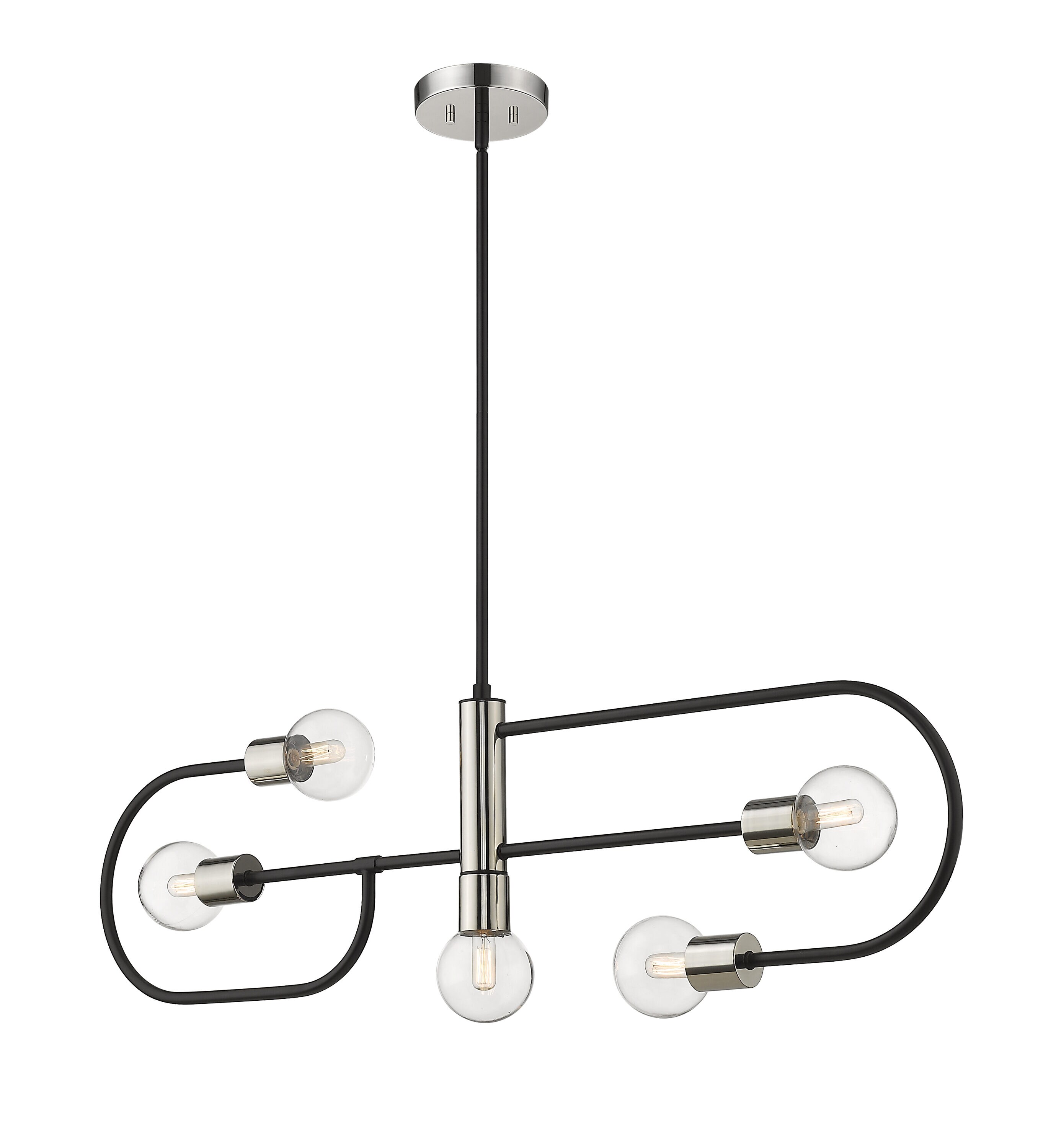 Z-Lite 621-5L-MB-PN Neutra 5 -Light Multiple finishes Multiple colors Modern/contemporary For Use in Dining Rooms, Kitchens, Chandelier
