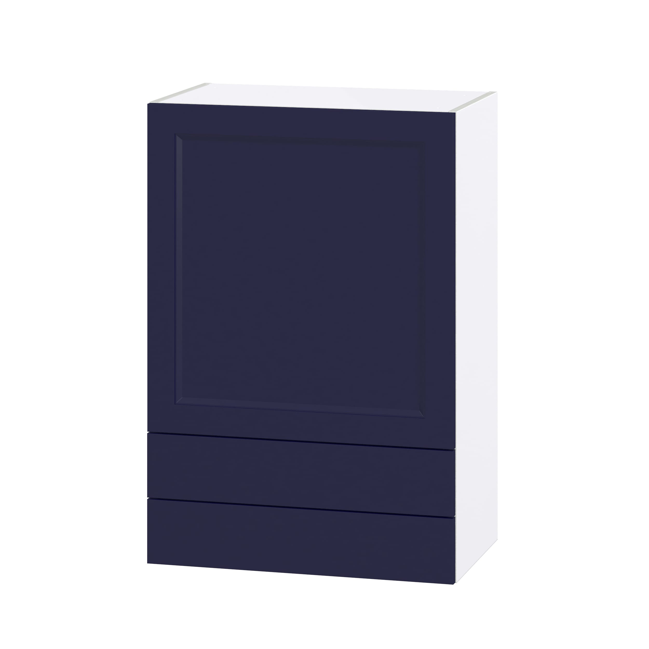 Hugo&Borg DSW2435B(L/R)-LO Lorette 24-in W x 35-in H x 14-in D Navy Blue 2 -Drawers Wall Fully assembled Cabinet (Recessed Panel Shaker)