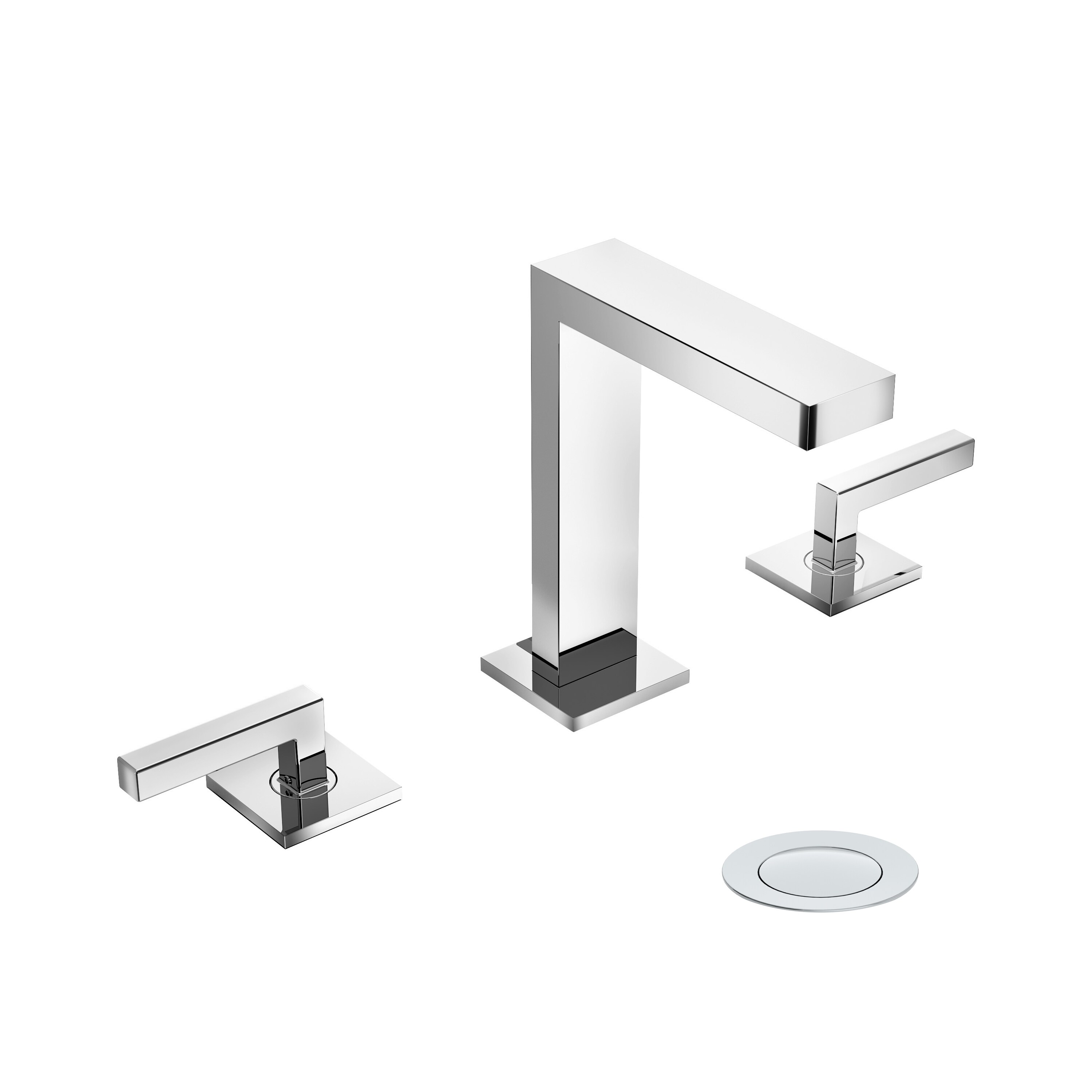 Symmons SLW3612PP Duro Polished Chrome Widespread 2-handle WaterSense High-arc Commercial/Residential Handle Bathroom Sink Faucet with Drain