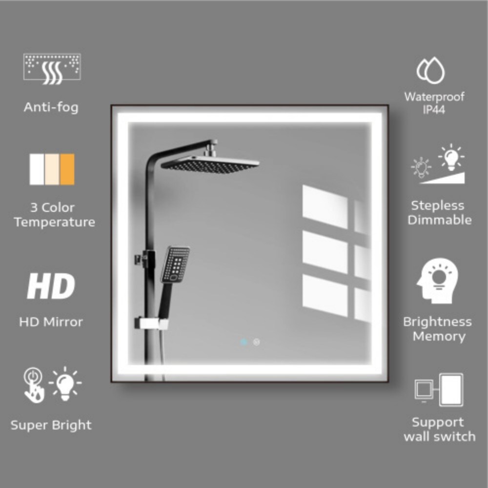 AAZJ BG-FR-3636-M Framed-Bath-Mirrors - View #2