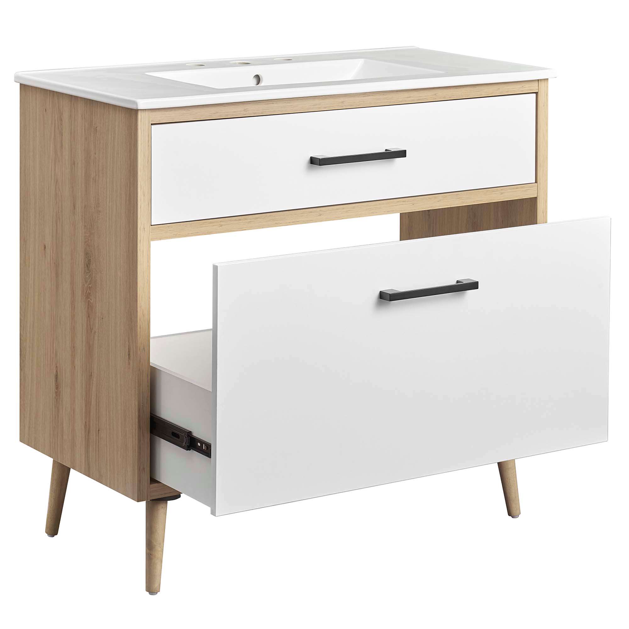 Modway EEI-6500-WHI-OAK Bath-Vanity-Combo - View #10